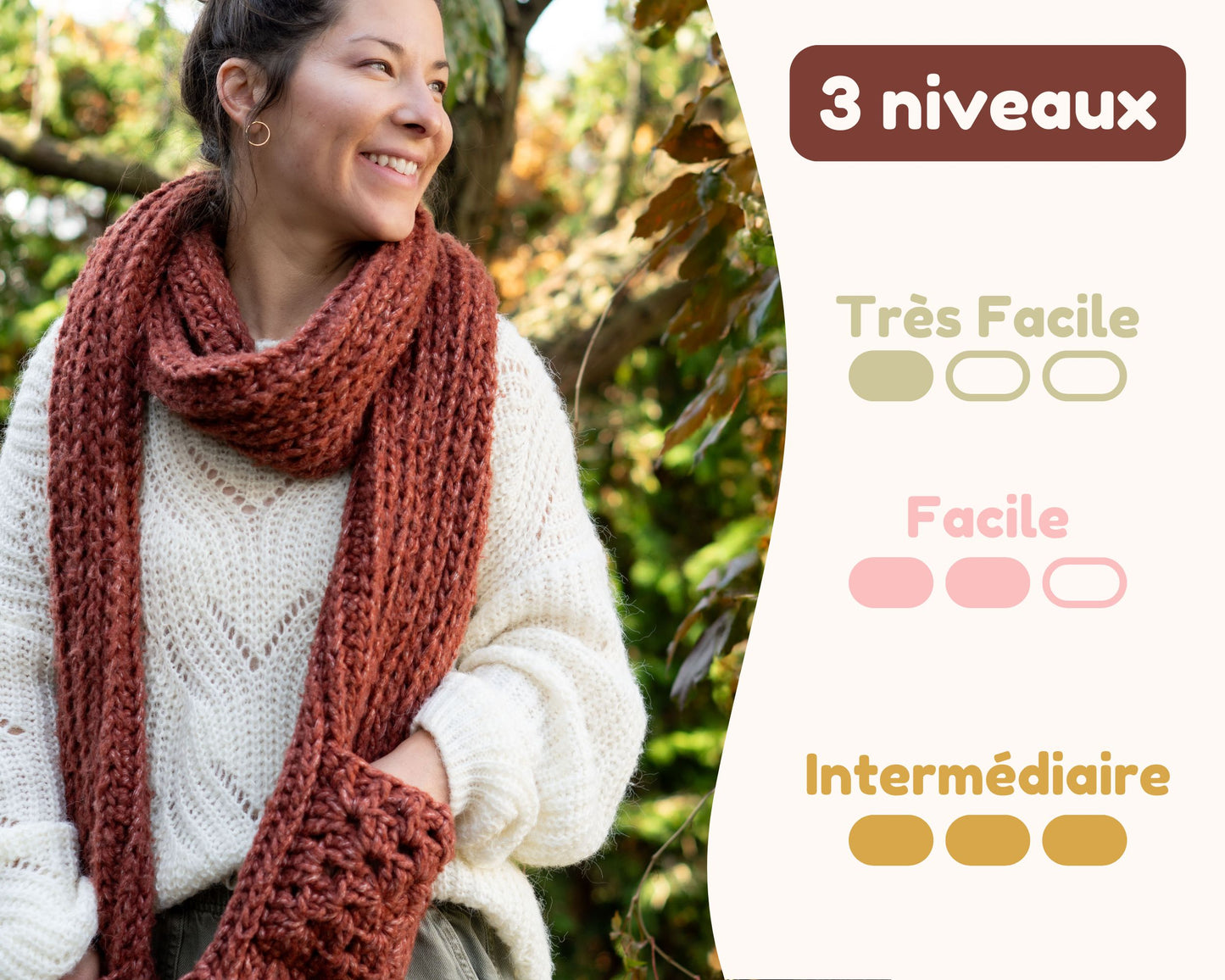 Patron au crochet - Le foulard douillet