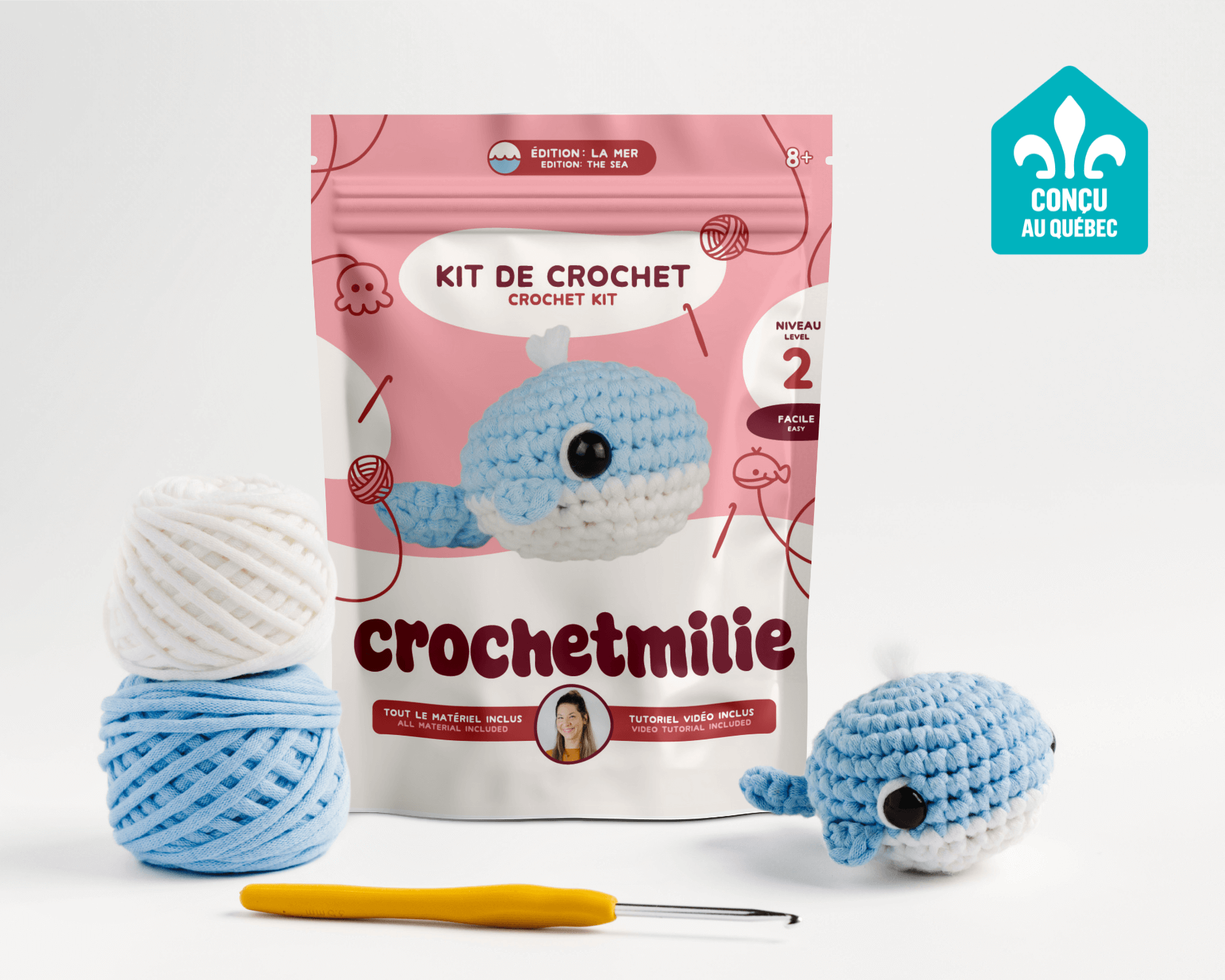 Kit de crochet - La baleine - Crochetmilie