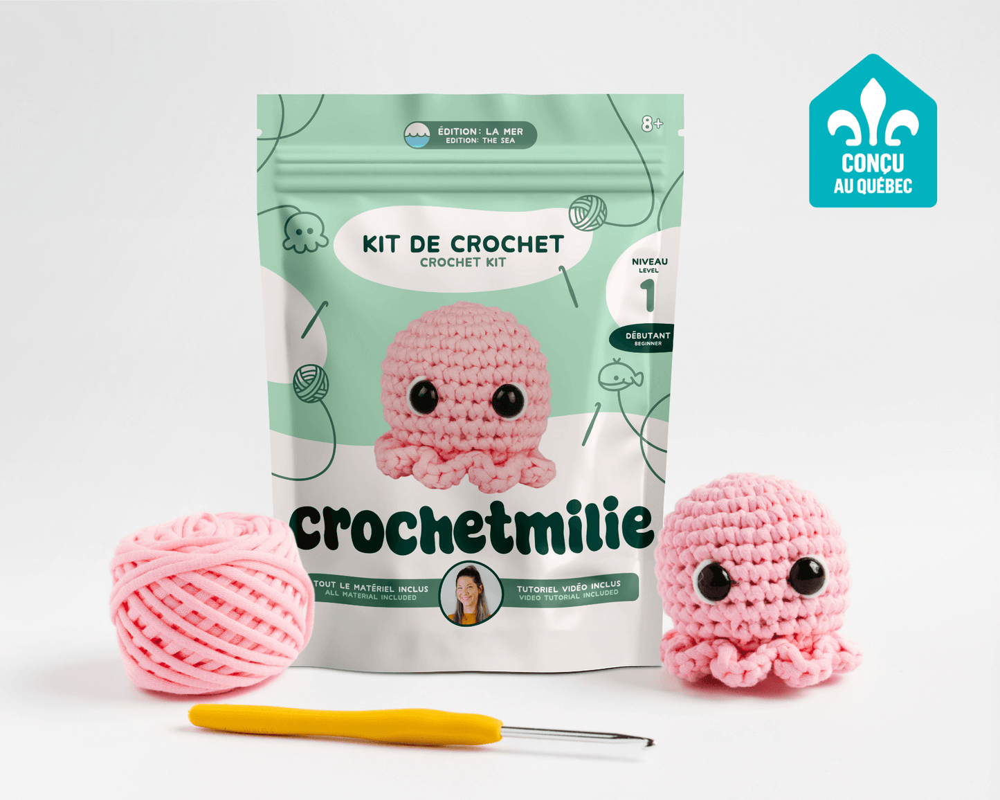Kit de crochet - La pieuvre - Crochetmilie