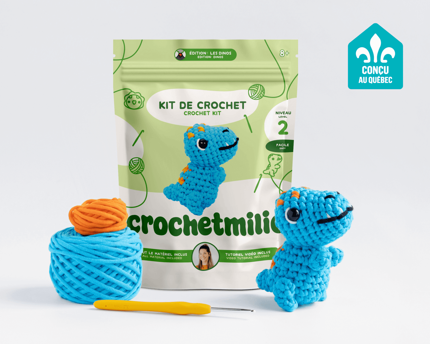 Kit de crochet - Le P'tit Rex - Crochetmilie