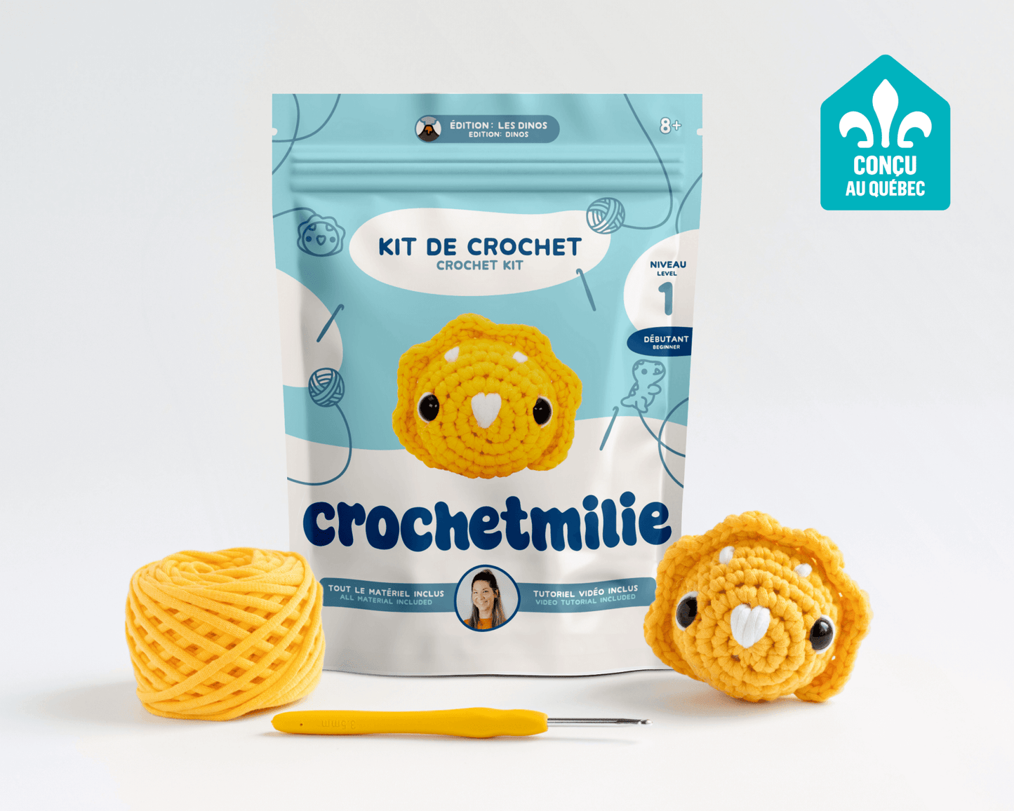 Kit de crochet - Le Tricératops - Crochetmilie