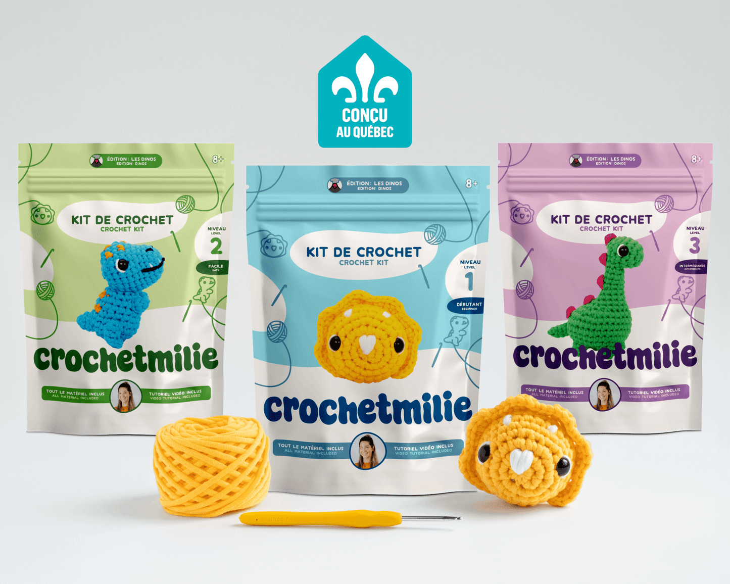 La collection de l'édition: "Les dinos" - Crochetmilie