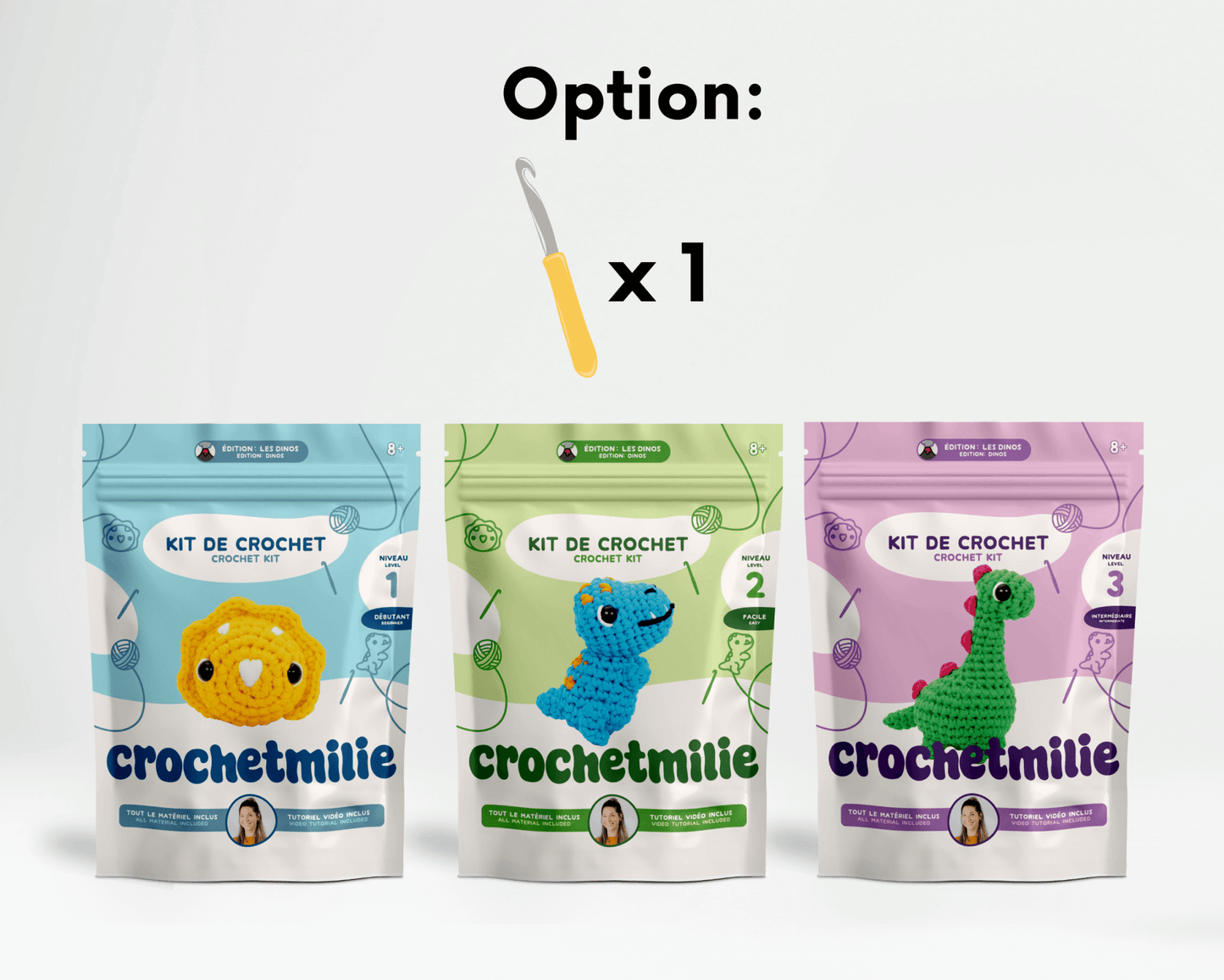 La collection de l'édition: "Les dinos" - Crochetmilie
