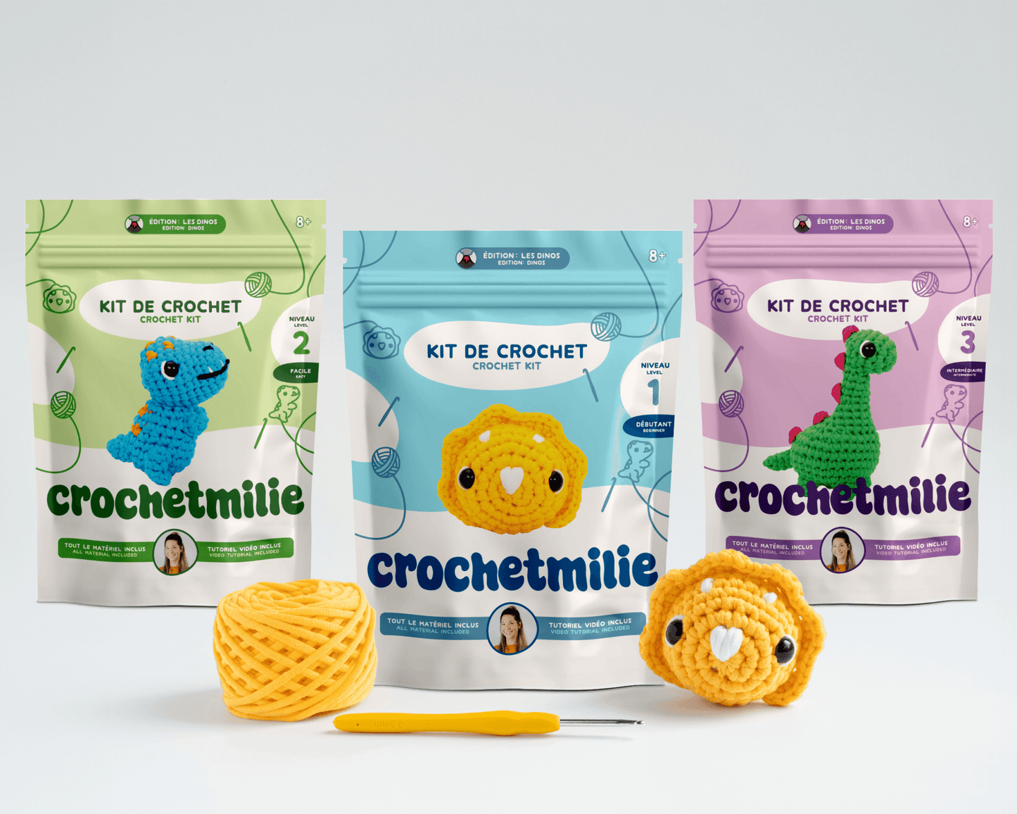 La collection de l'édition: "Les dinos" - Crochetmilie
