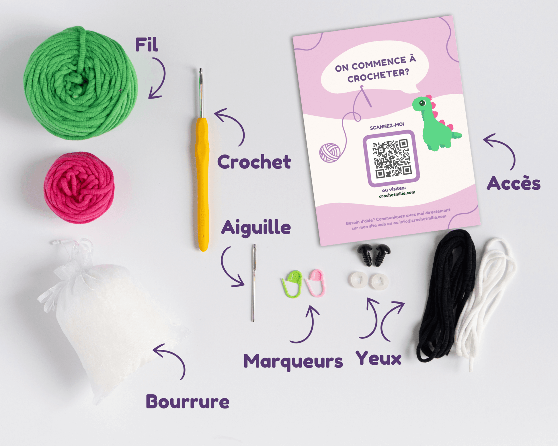 La collection de l'édition: "Les dinos" - Crochetmilie