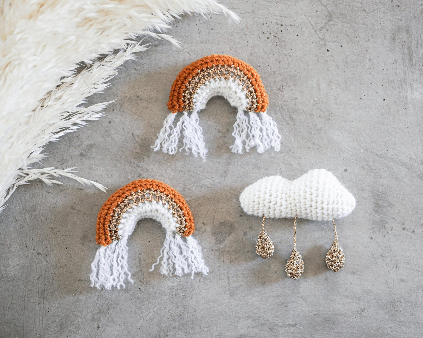 Patron au crochet - Arc - en - ciel et Nuage - Crochetmilie