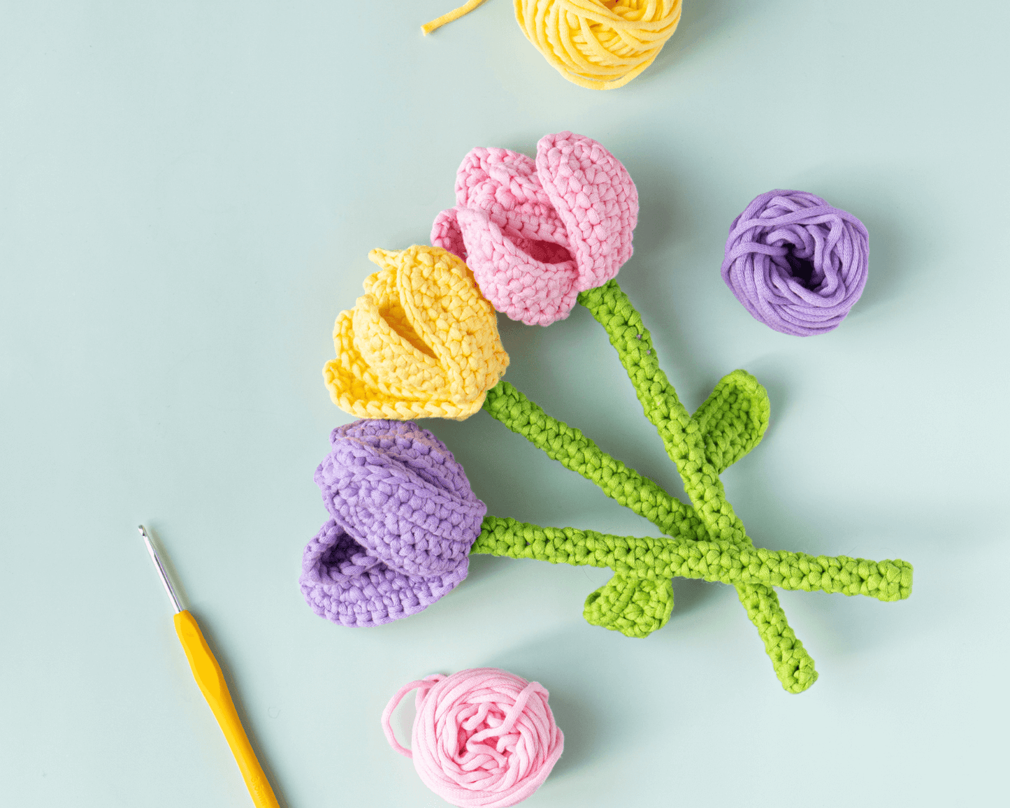 Patron au crochet - Les charmantes tulipes - Crochetmilie