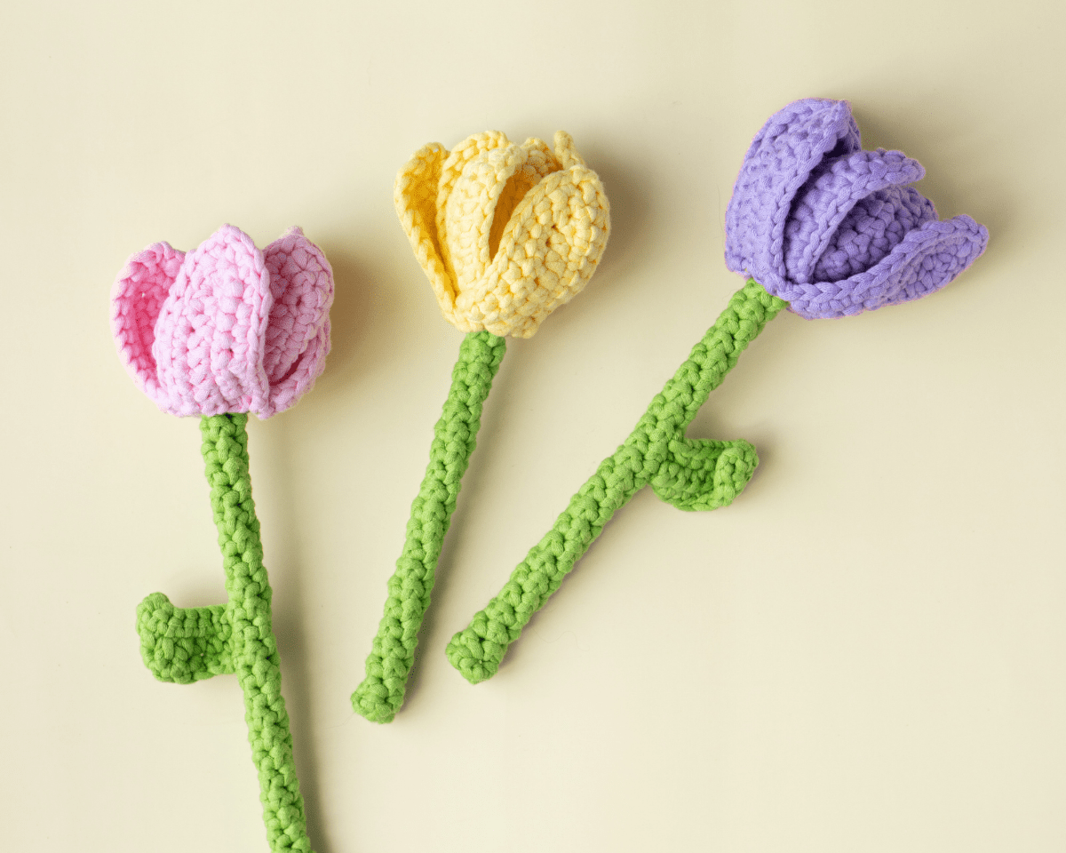 Patron au crochet - Les charmantes tulipes - Crochetmilie