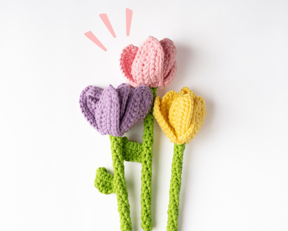 Patron au crochet - Les charmantes tulipes - Crochetmilie