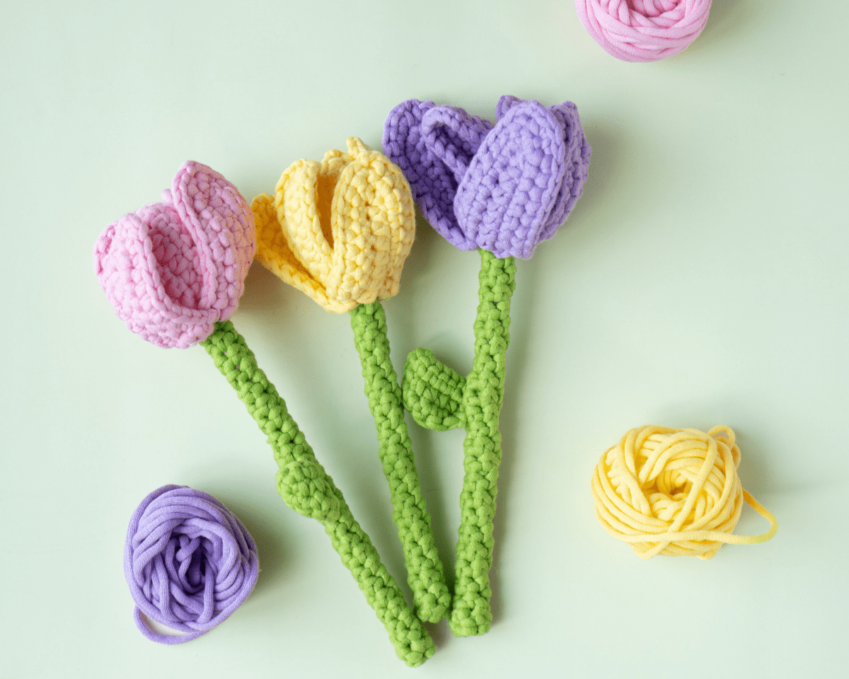 Patron au crochet - Les charmantes tulipes - Crochetmilie
