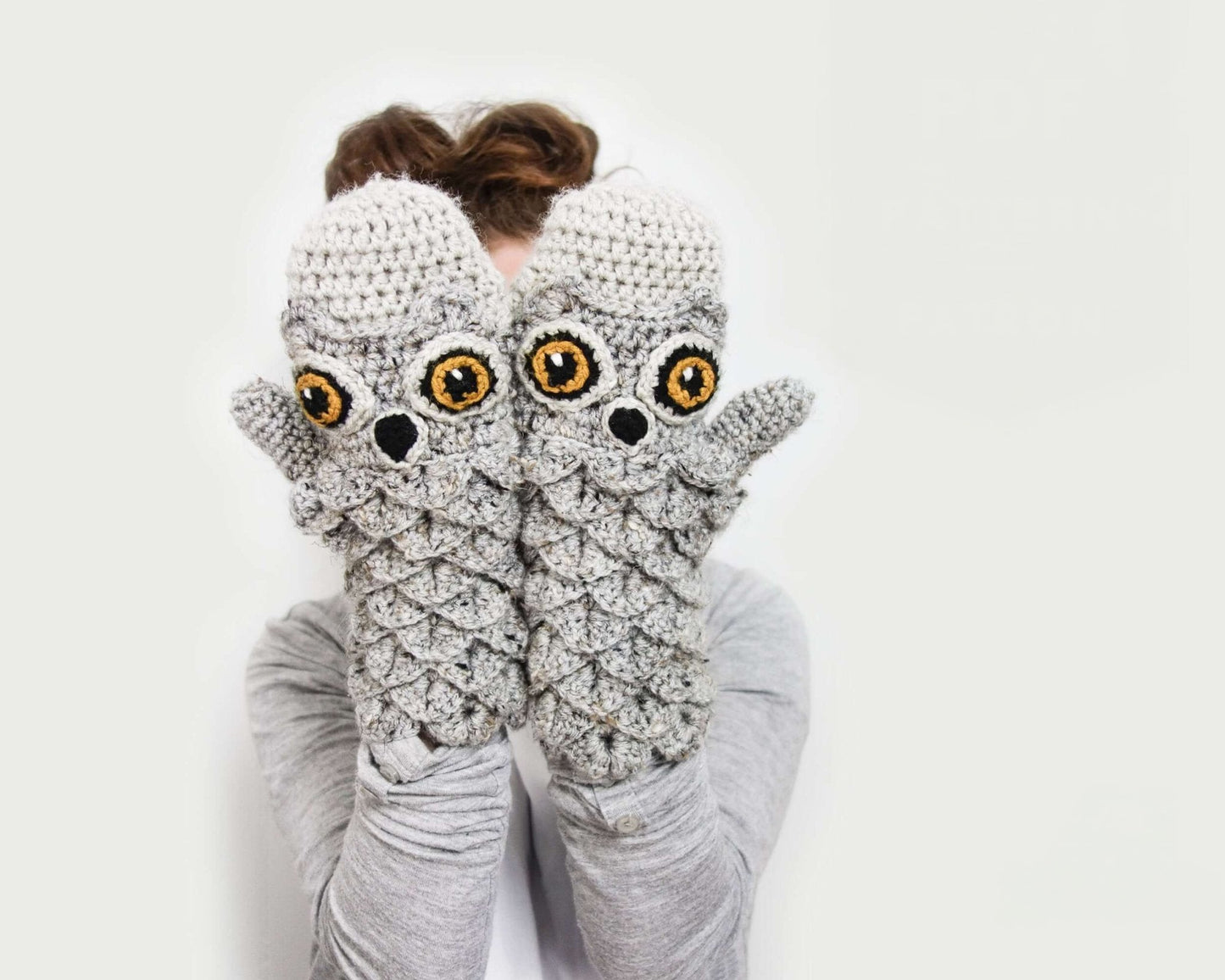 Patron au crochet - Les mitaines hiboux - Crochetmilie