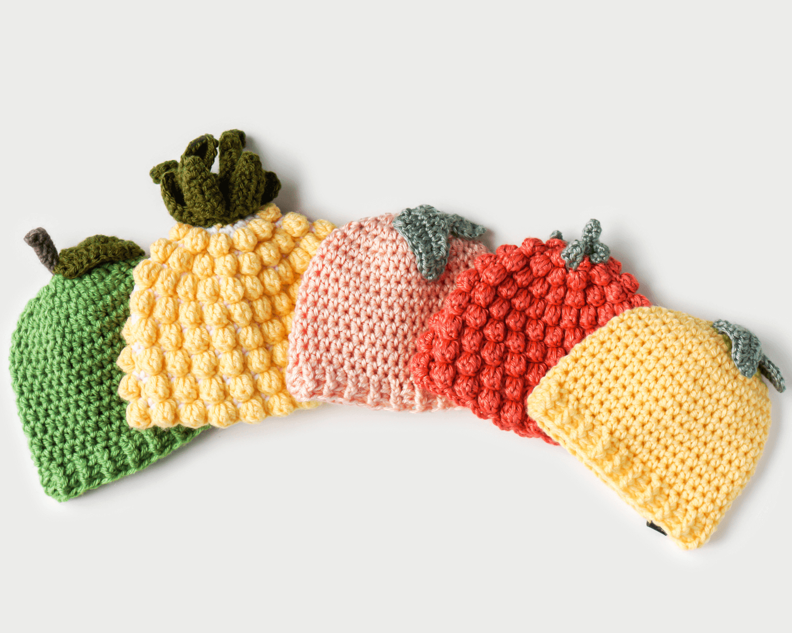 Patron au crochet - Les petites tuques de fruits - Crochetmilie