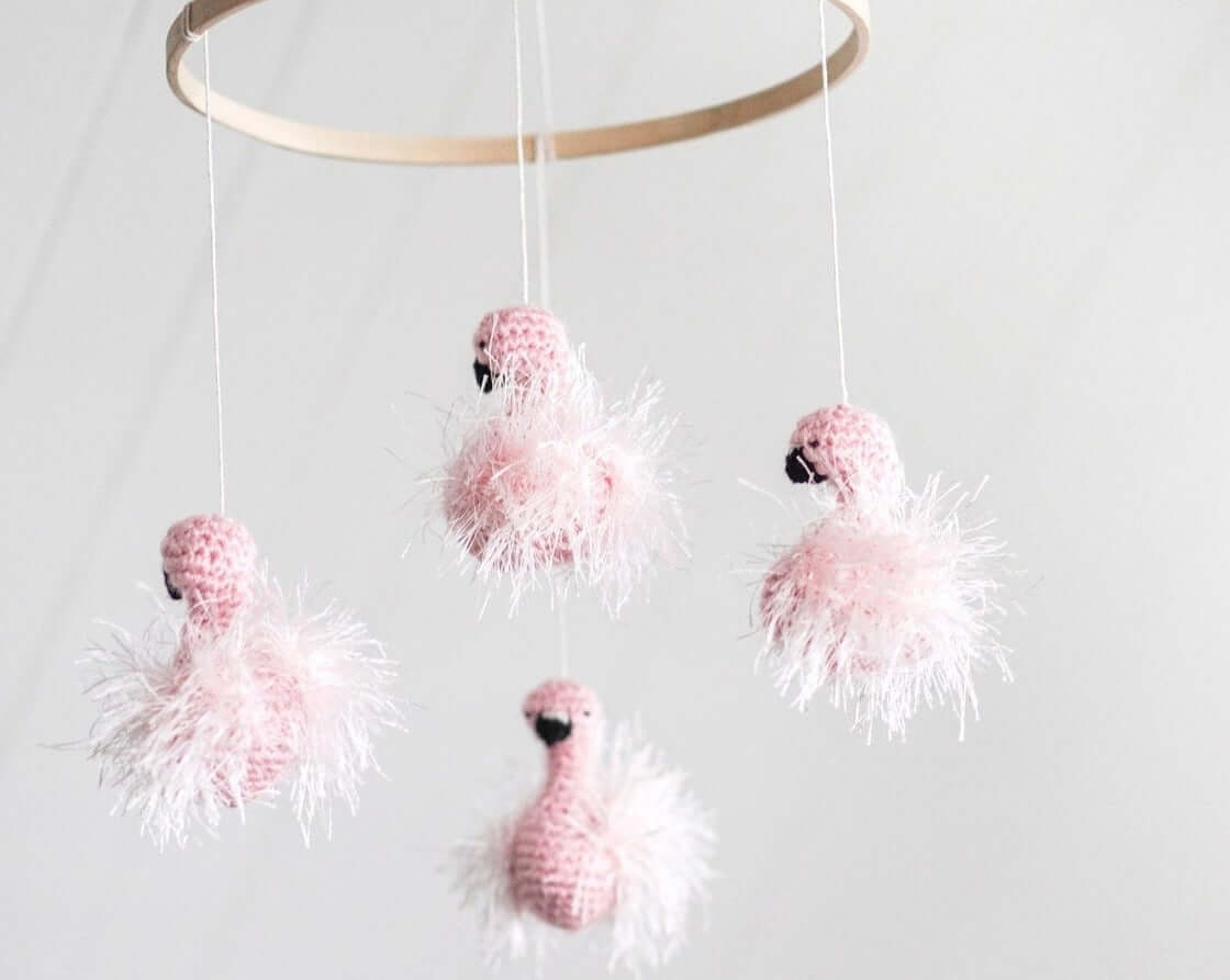 Mobile Les flamants dansants - Fait à la main - Crochetmilie
