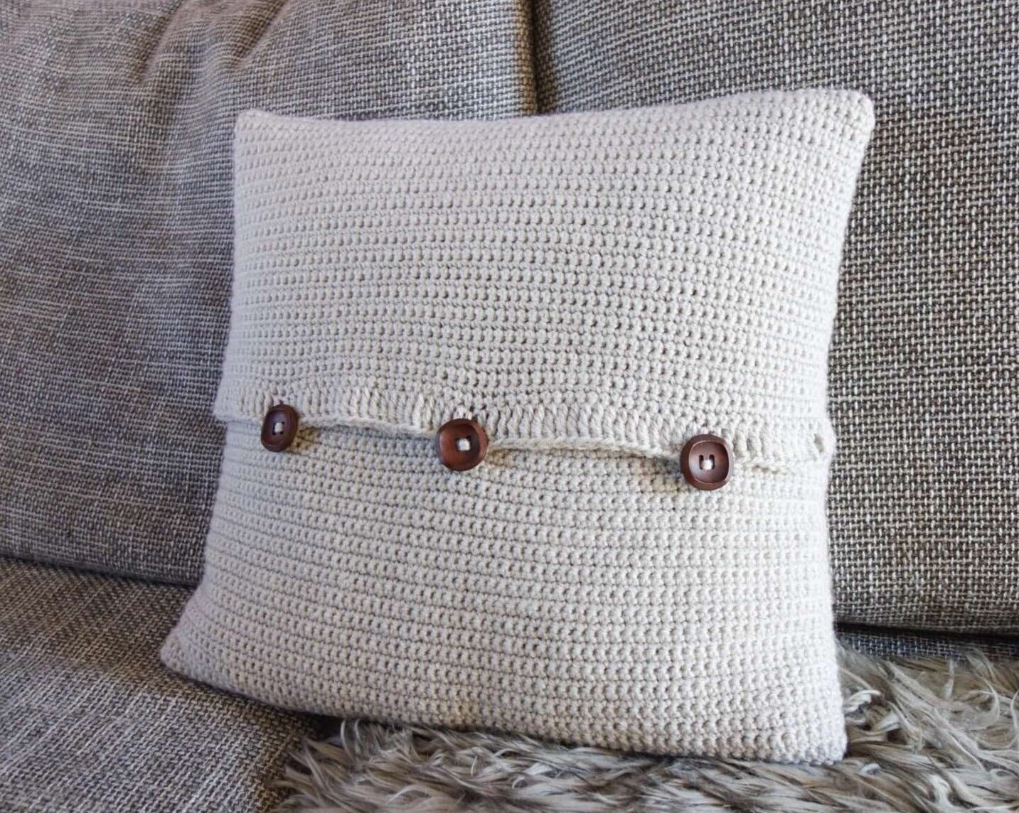Patron au crochet - Coussin chevreuil - Crochetmilie