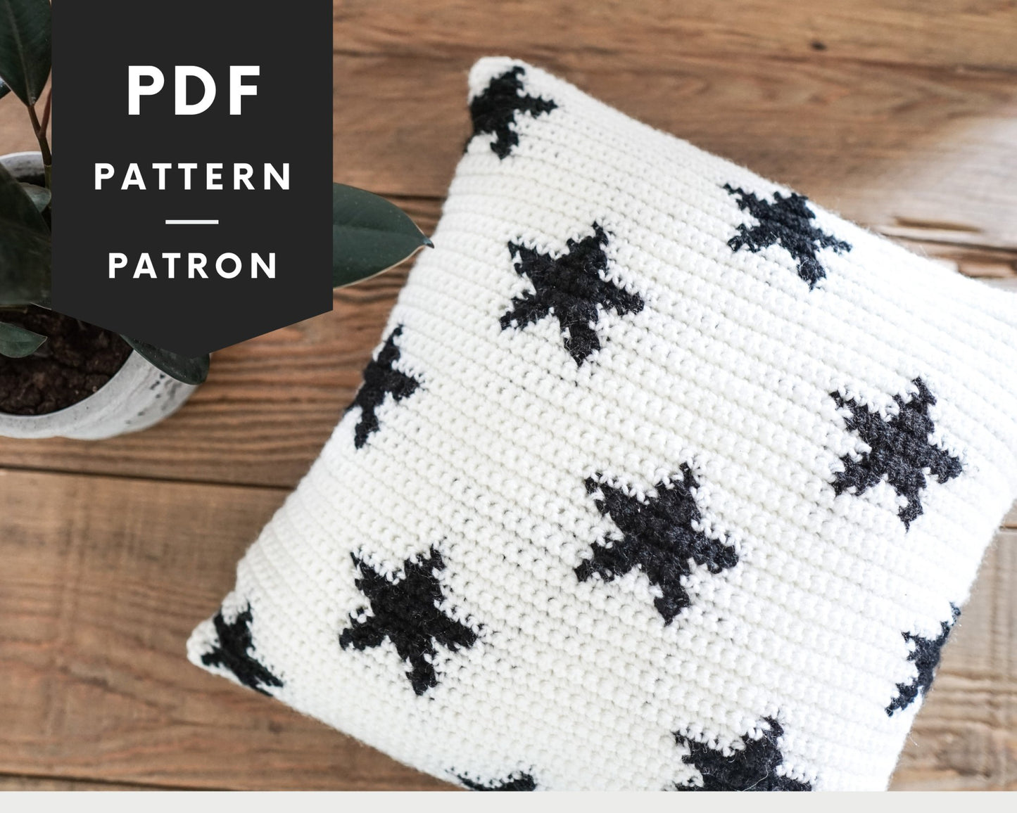 Patron au crochet - Coussin super-star - Crochetmilie