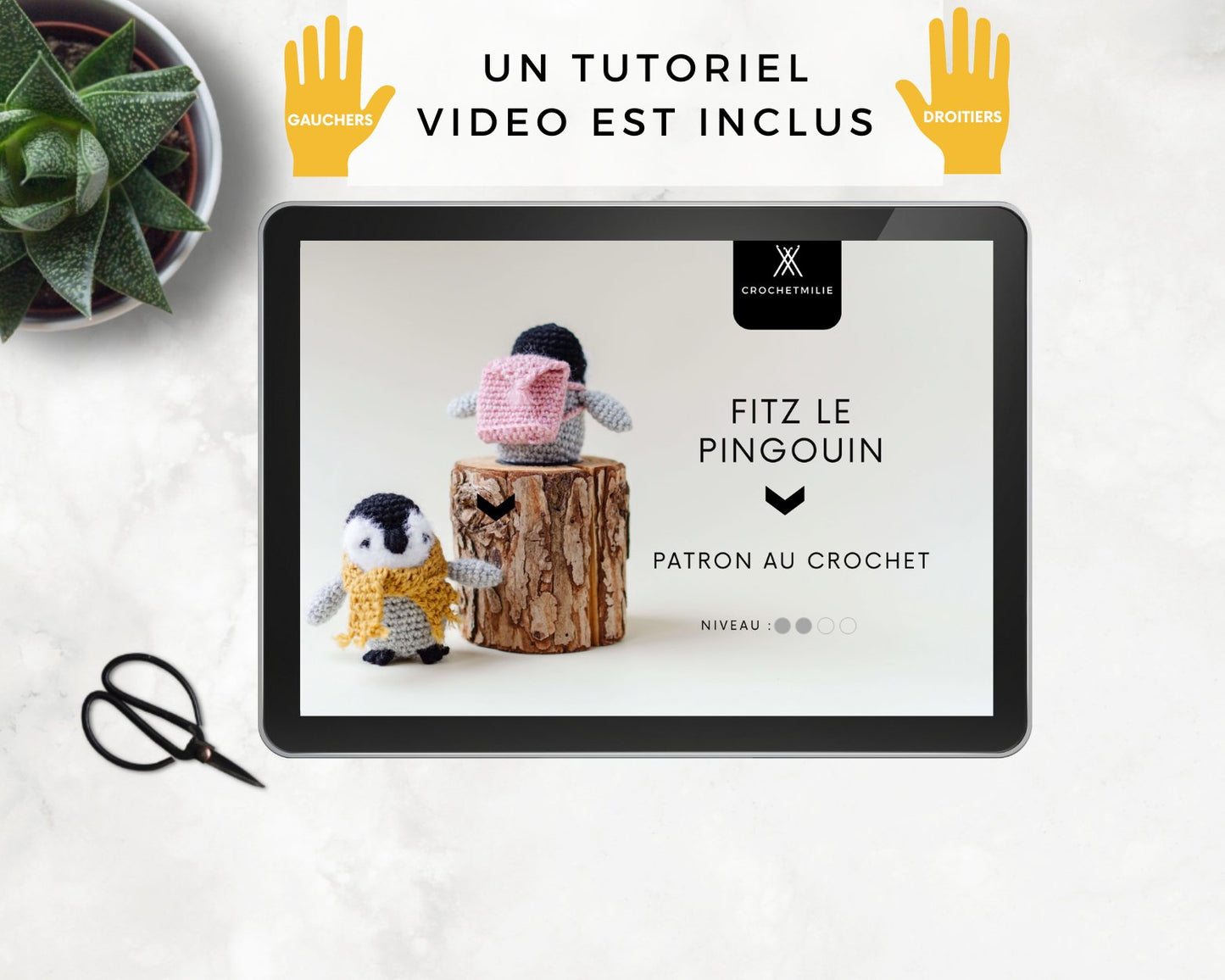 Patron au crochet - Fitz le Pingouin - Crochetmilie