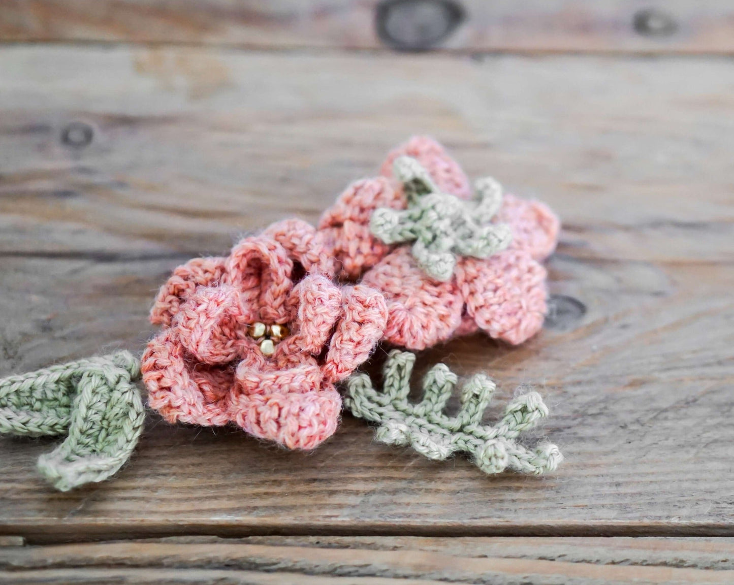 Patron au crochet - Fleur et Feuilles - Crochetmilie