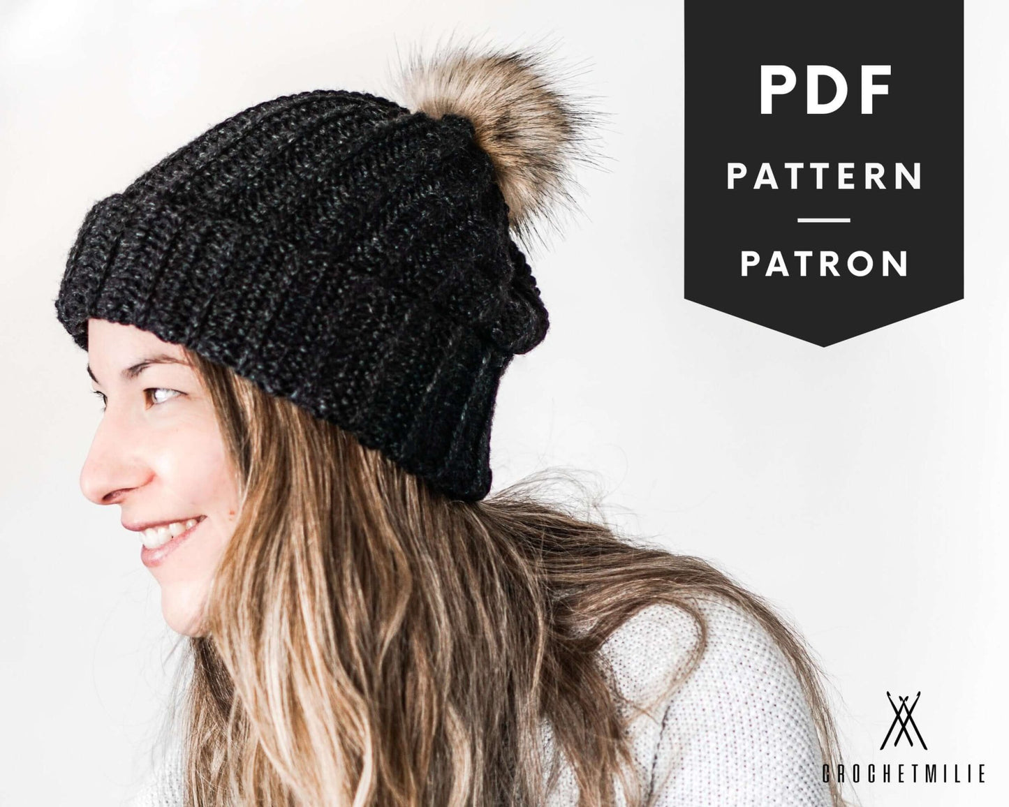 Patron au crochet - La tuque non-tricotée - Crochetmilie