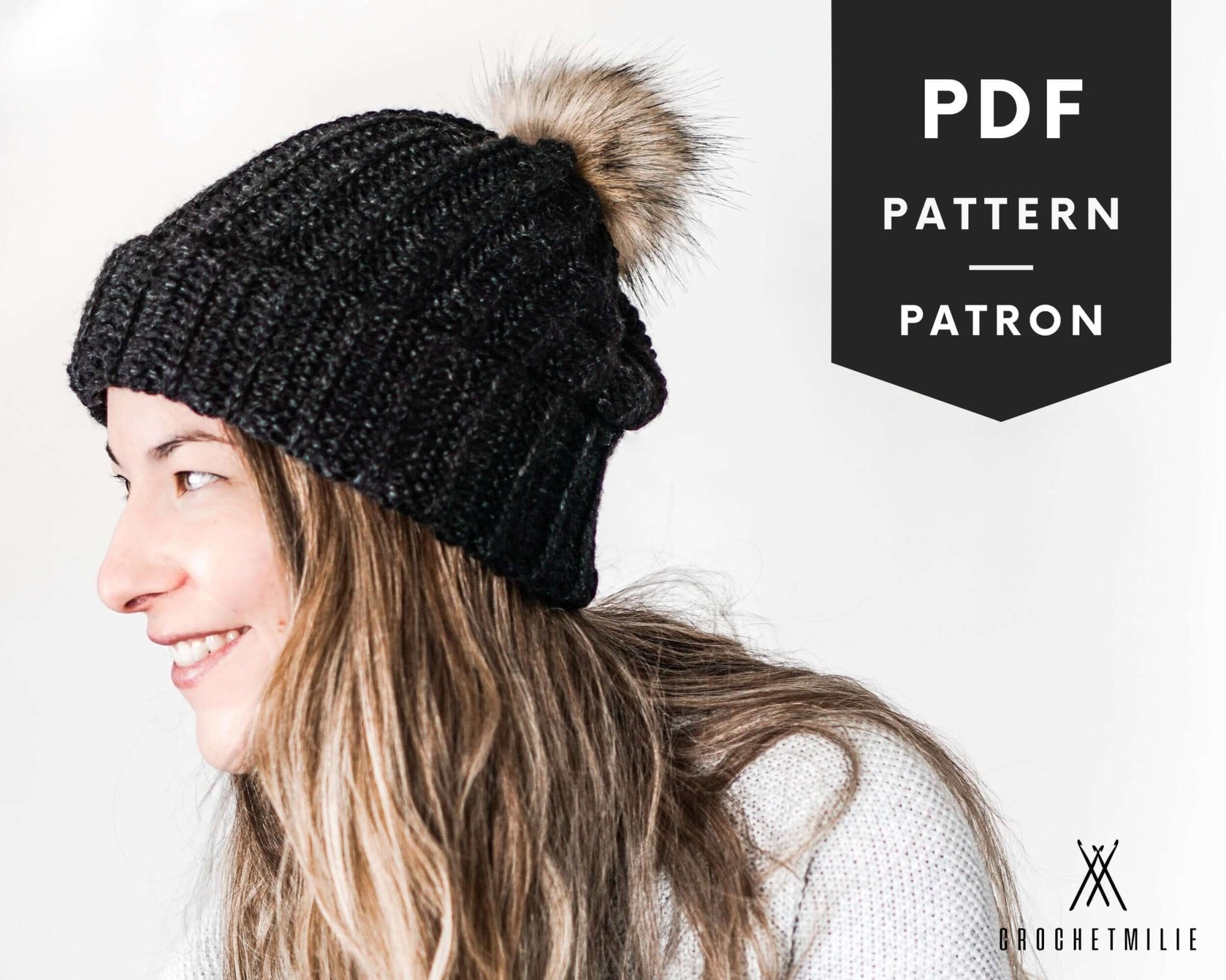Patron au crochet - La tuque non-tricotée - Crochetmilie