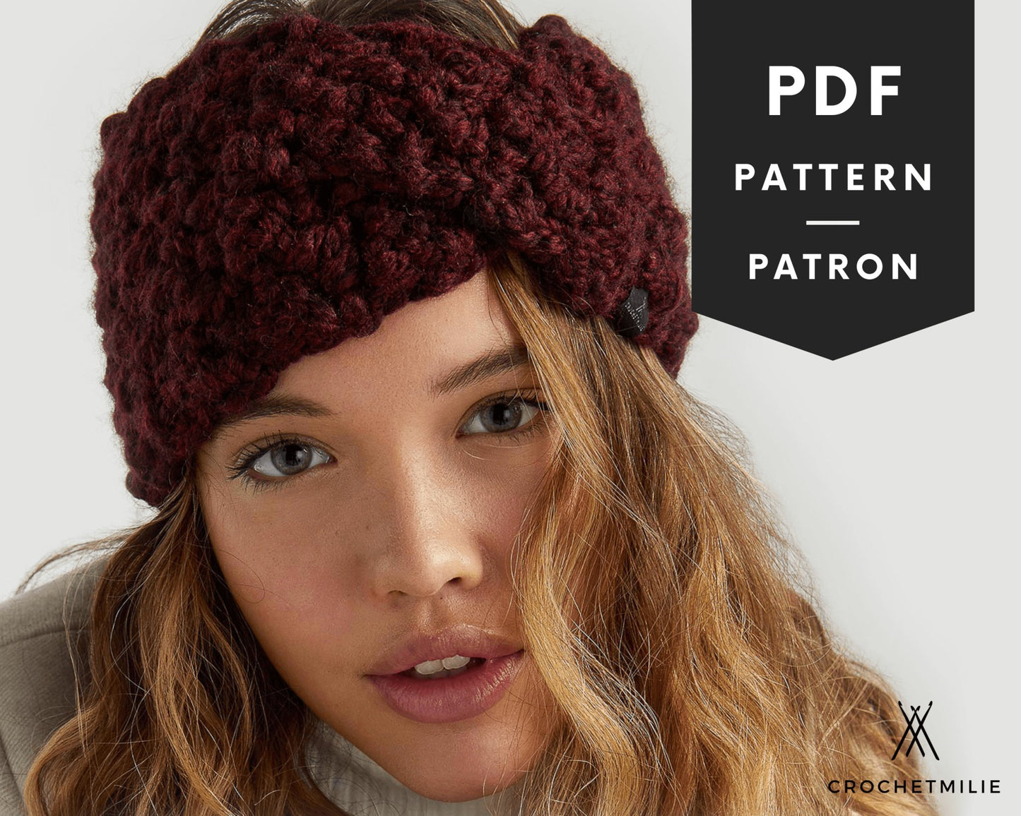 Patron au crochet - Le bandeau croisé - Crochetmilie