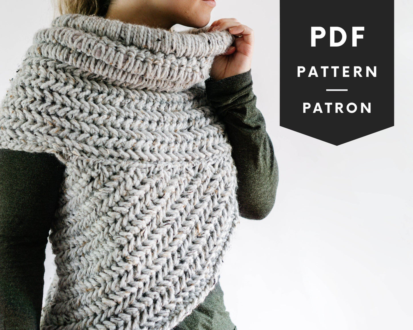 Patron au crochet - Le col Asymétrique - Crochetmilie