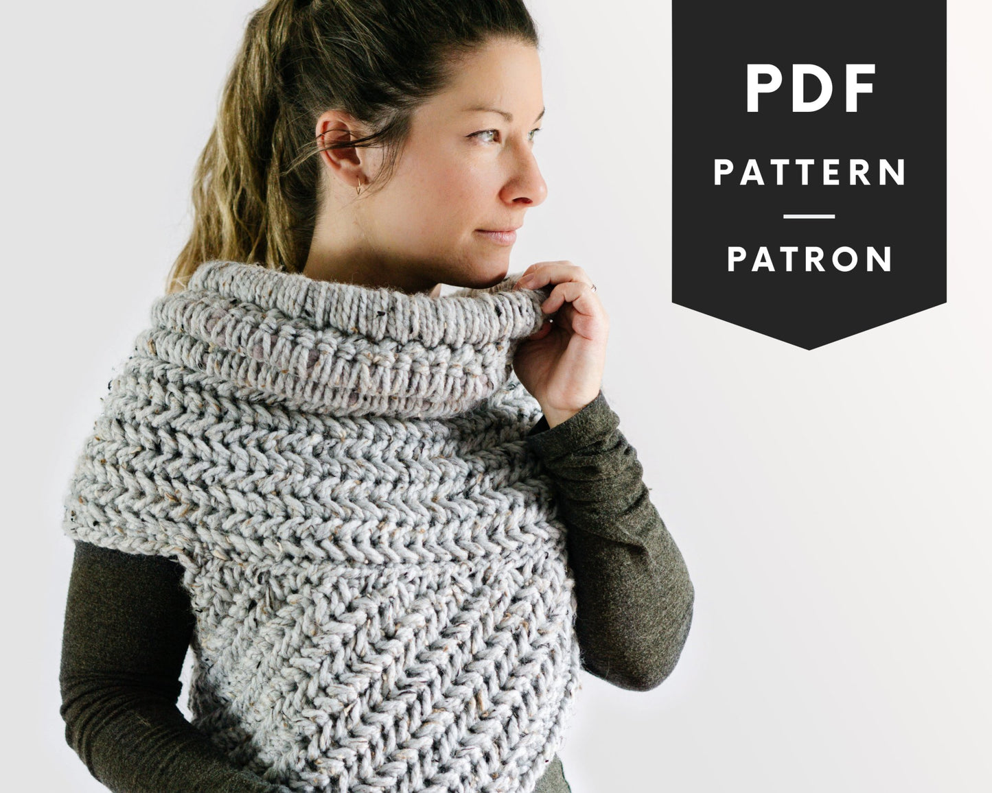 Patron au crochet - Le col Asymétrique - Crochetmilie