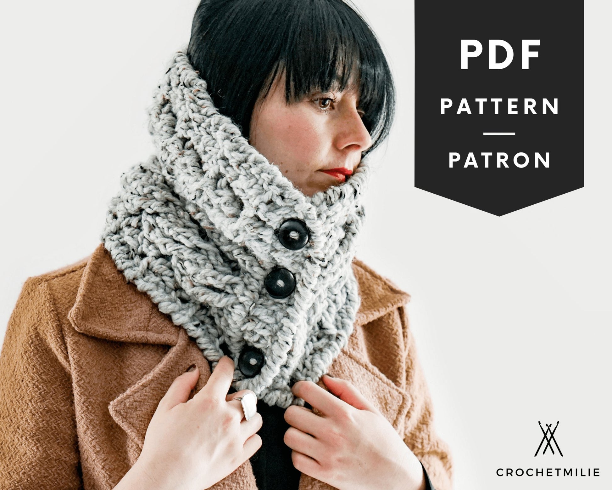 Patron au crochet - Le col urbain - Crochetmilie