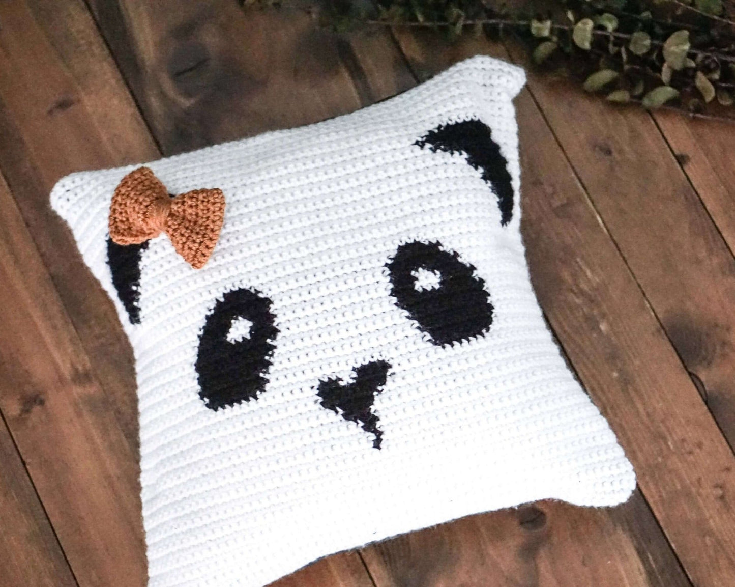Patron au crochet - Le coussin panda - Crochetmilie