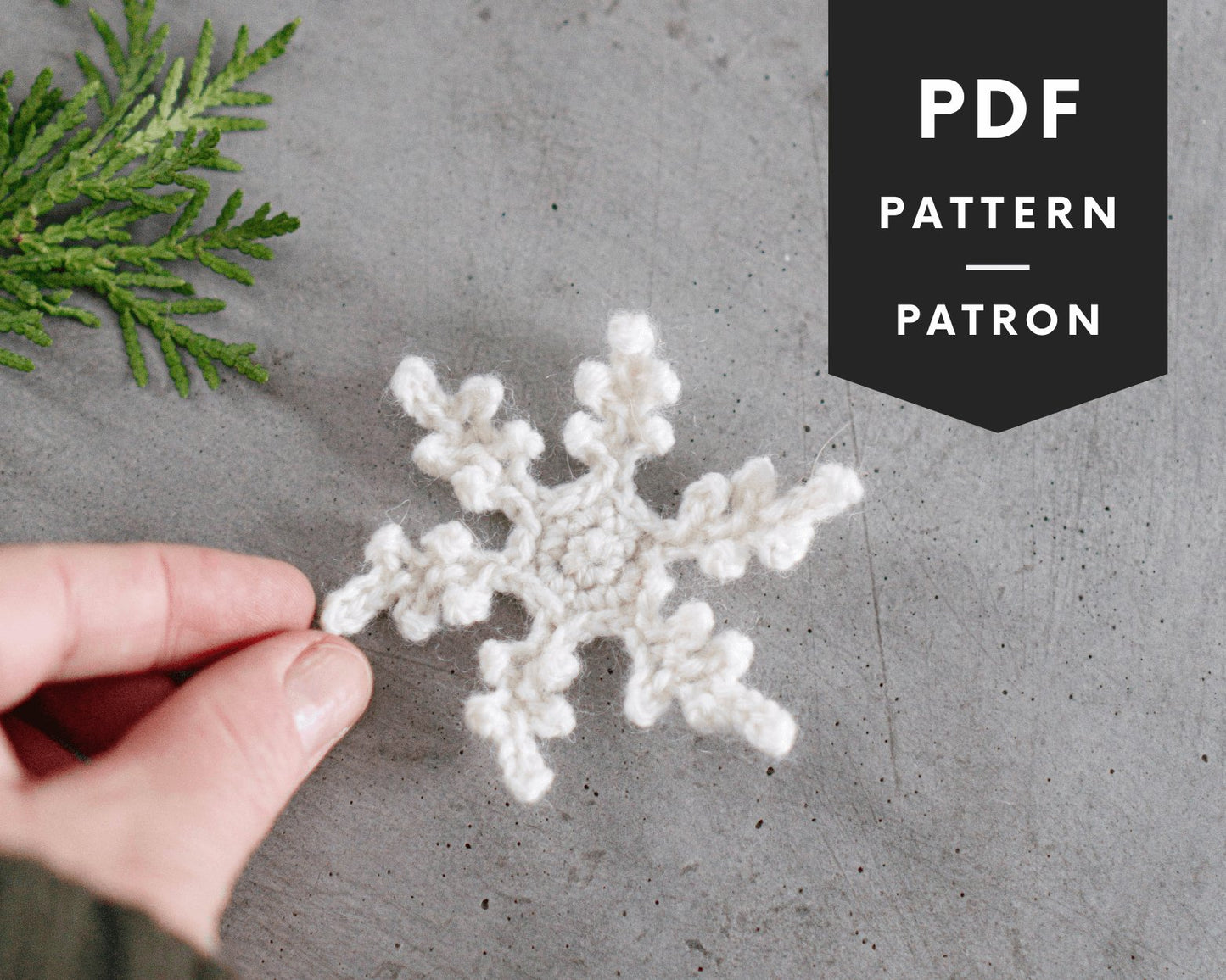 Patron au crochet - Le flocon de neige - Crochetmilie