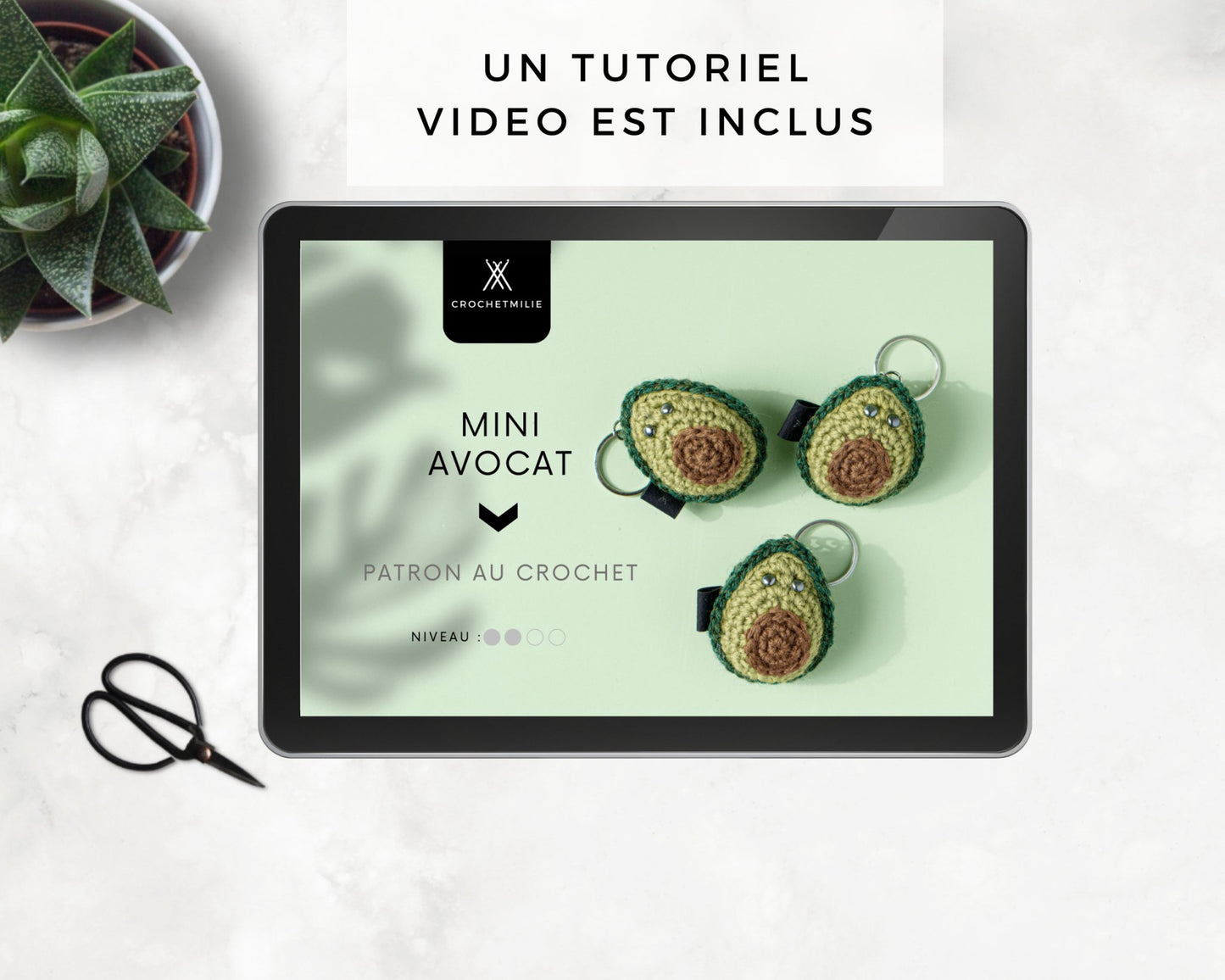 Patron au Crochet - Le mini avocat - Crochetmilie