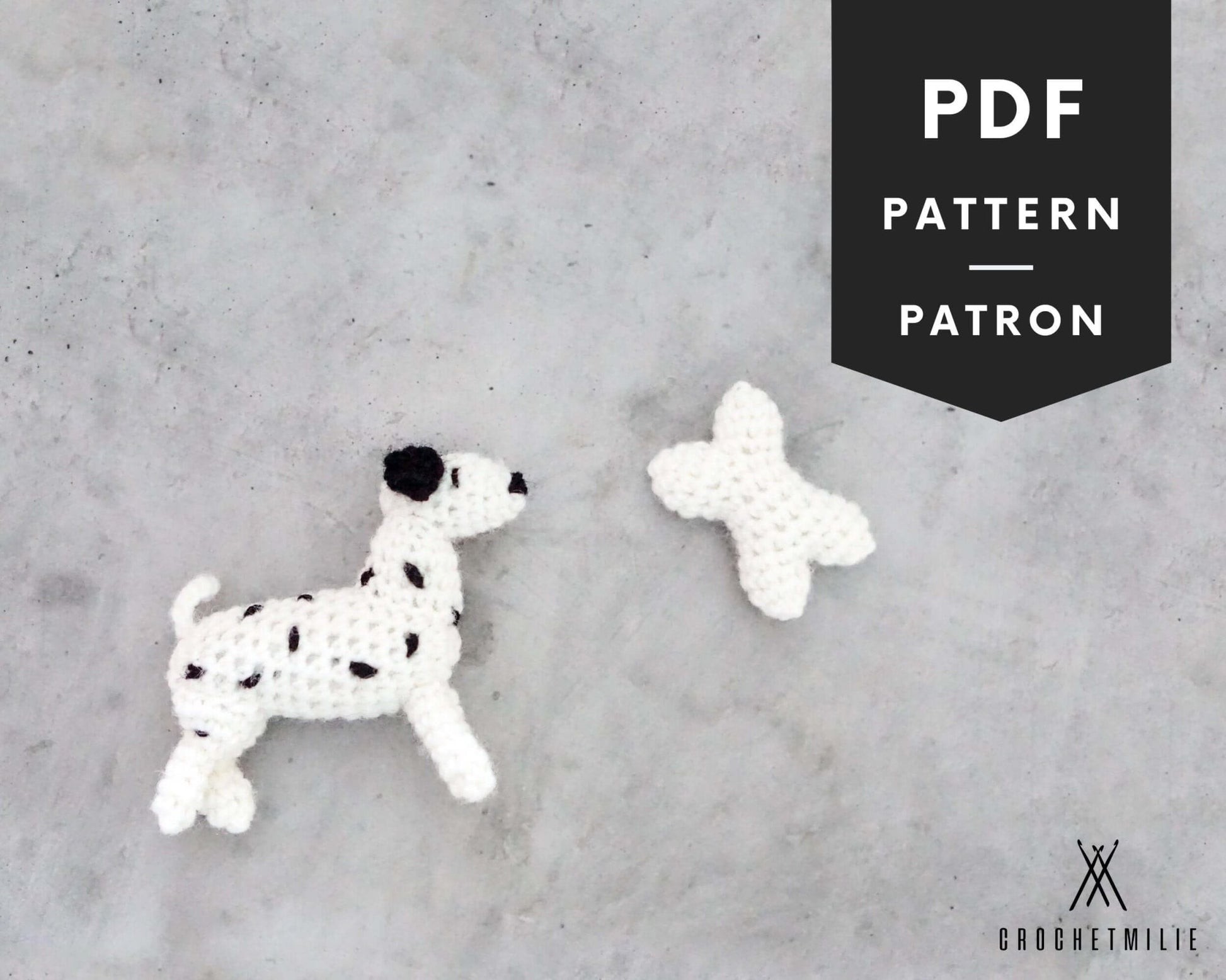 Patron au crochet - Le petit dalmatien - Crochetmilie