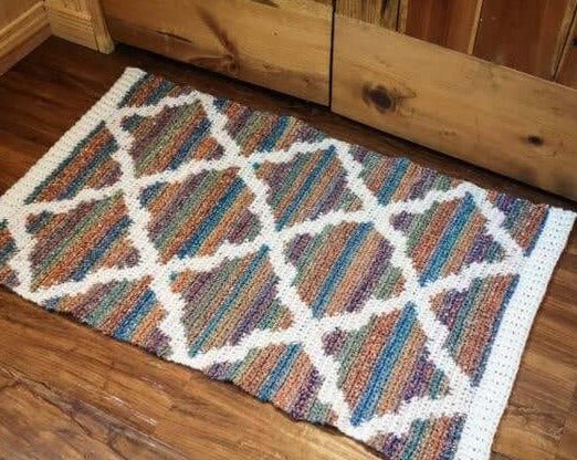 Patron au crochet - Le tapis Sahara - Crochetmilie