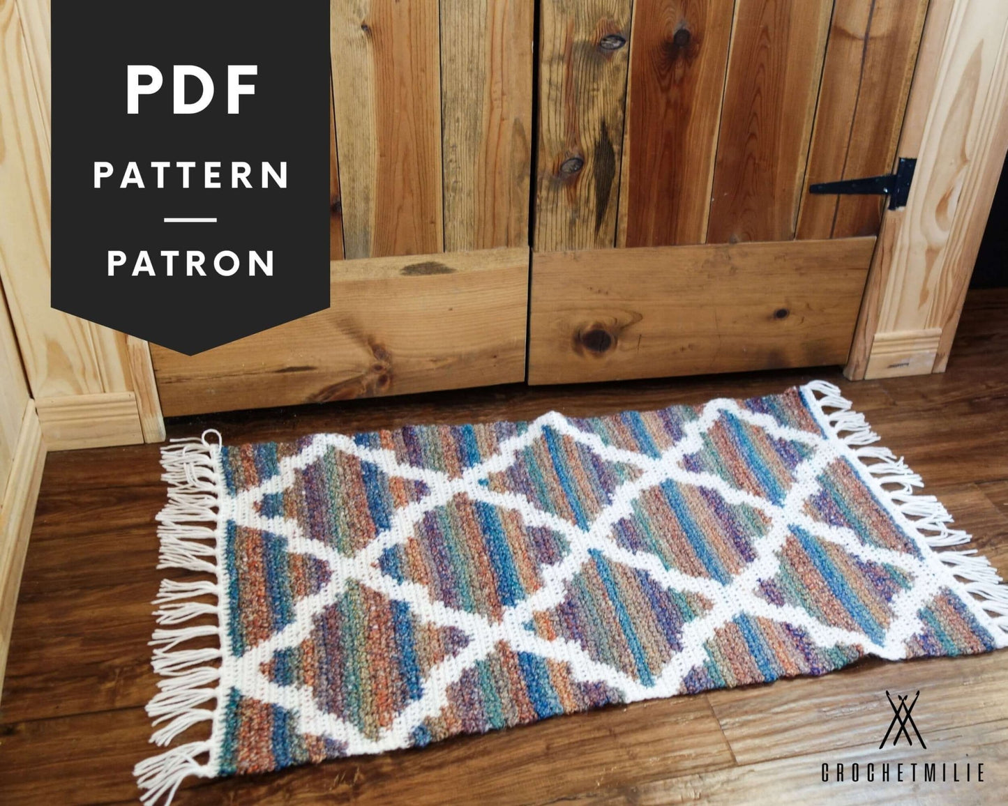 Patron au crochet - Le tapis Sahara - Crochetmilie