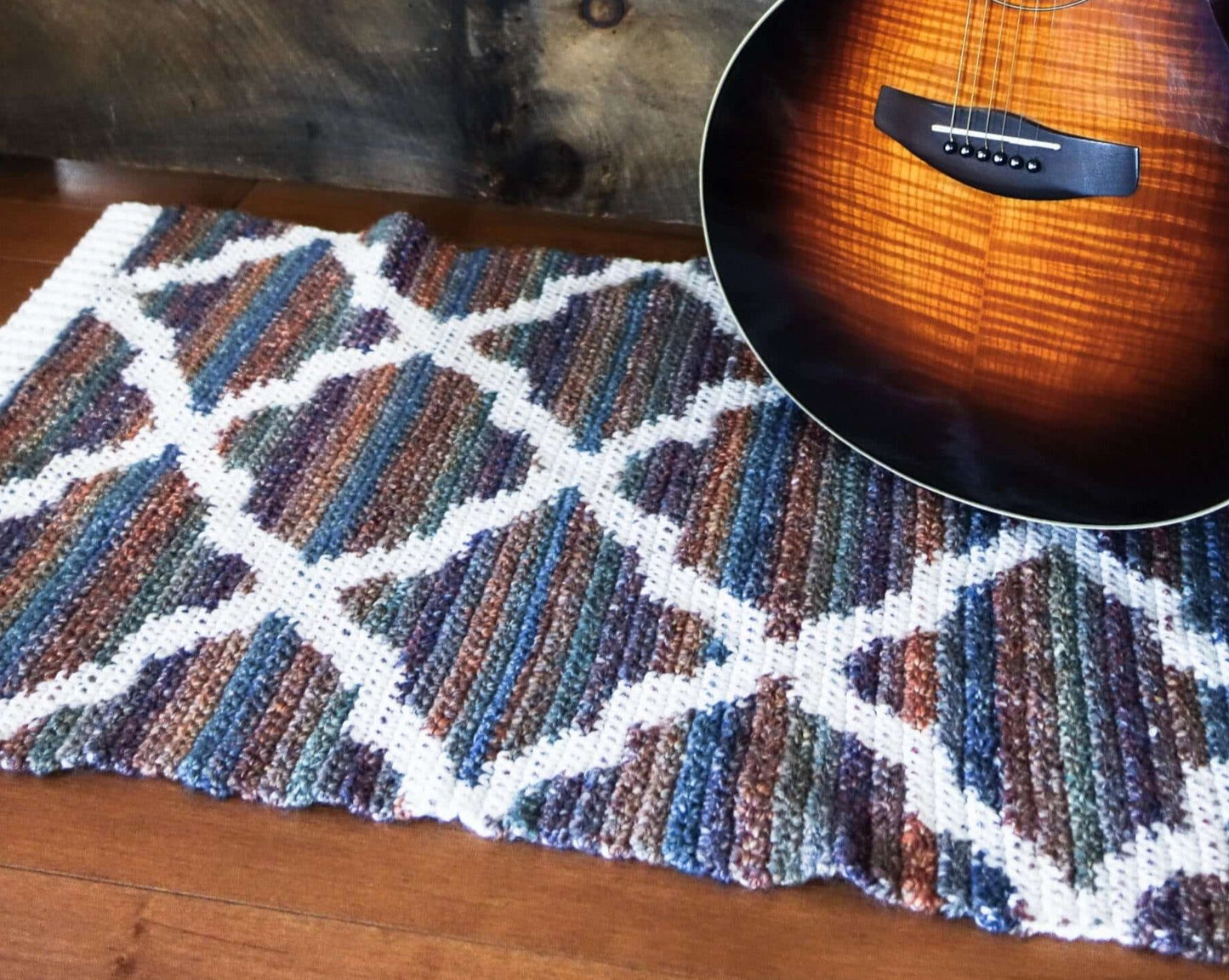 Patron au crochet - Le tapis Sahara - Crochetmilie