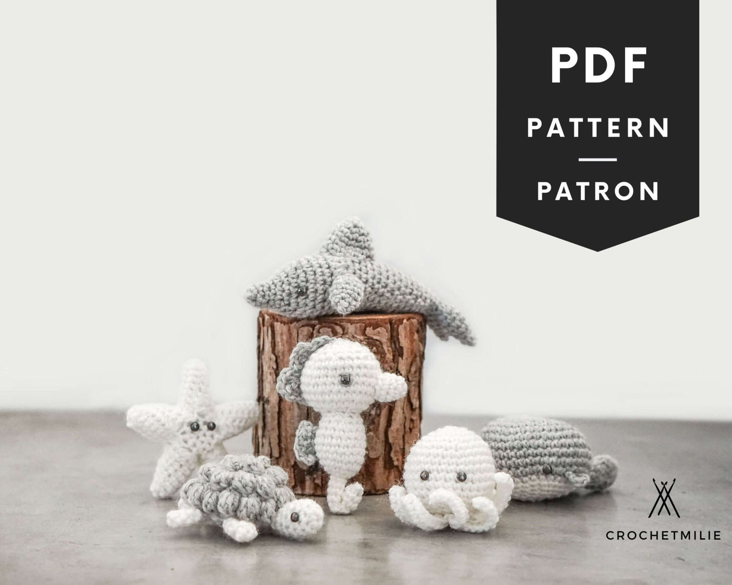 Patron au crochet - Les animaux de la mer - Crochetmilie