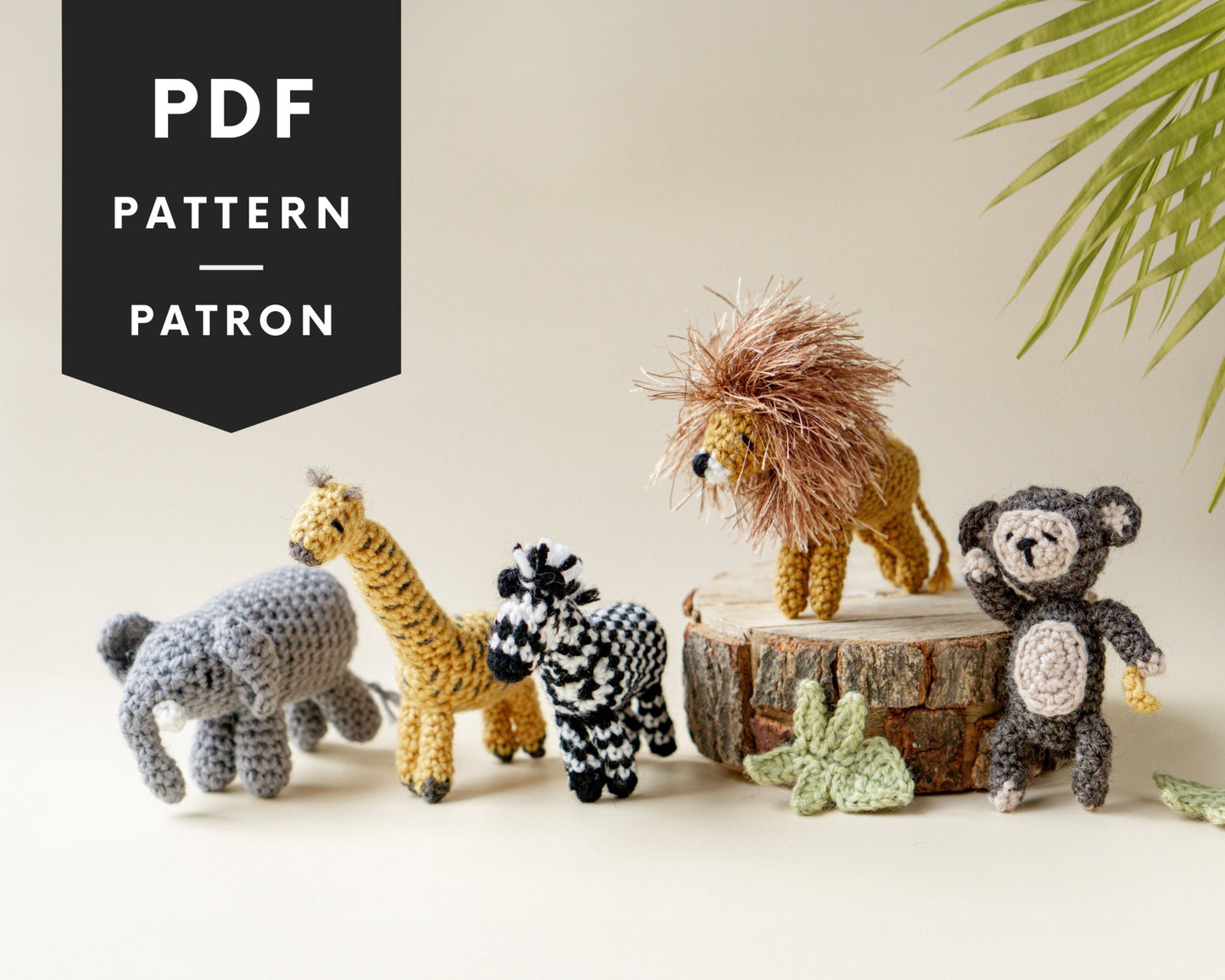 Patron au crochet - Les animaux du safari - Crochetmilie