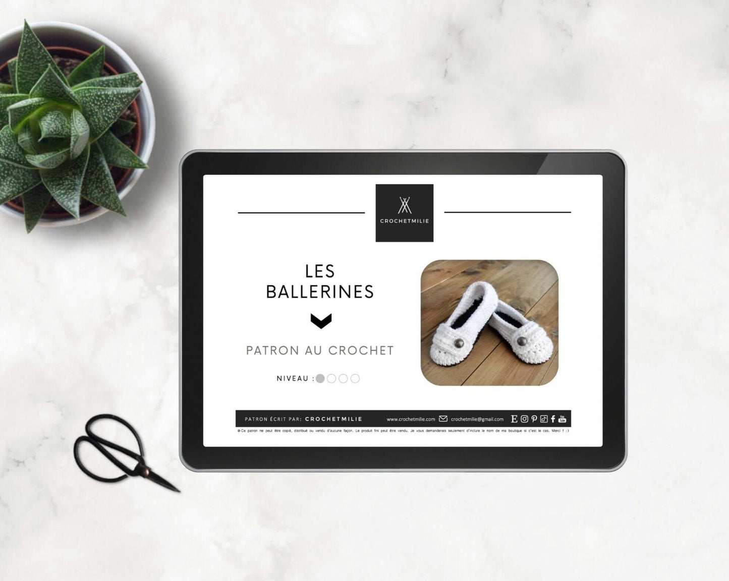 Patron au crochet - Les ballerines - Crochetmilie