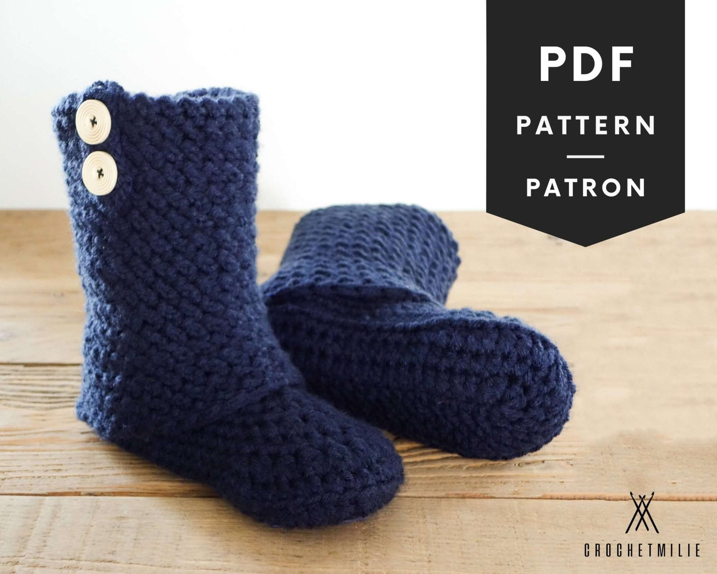 Patron au crochet - Les bottes d'intérieur - Crochetmilie