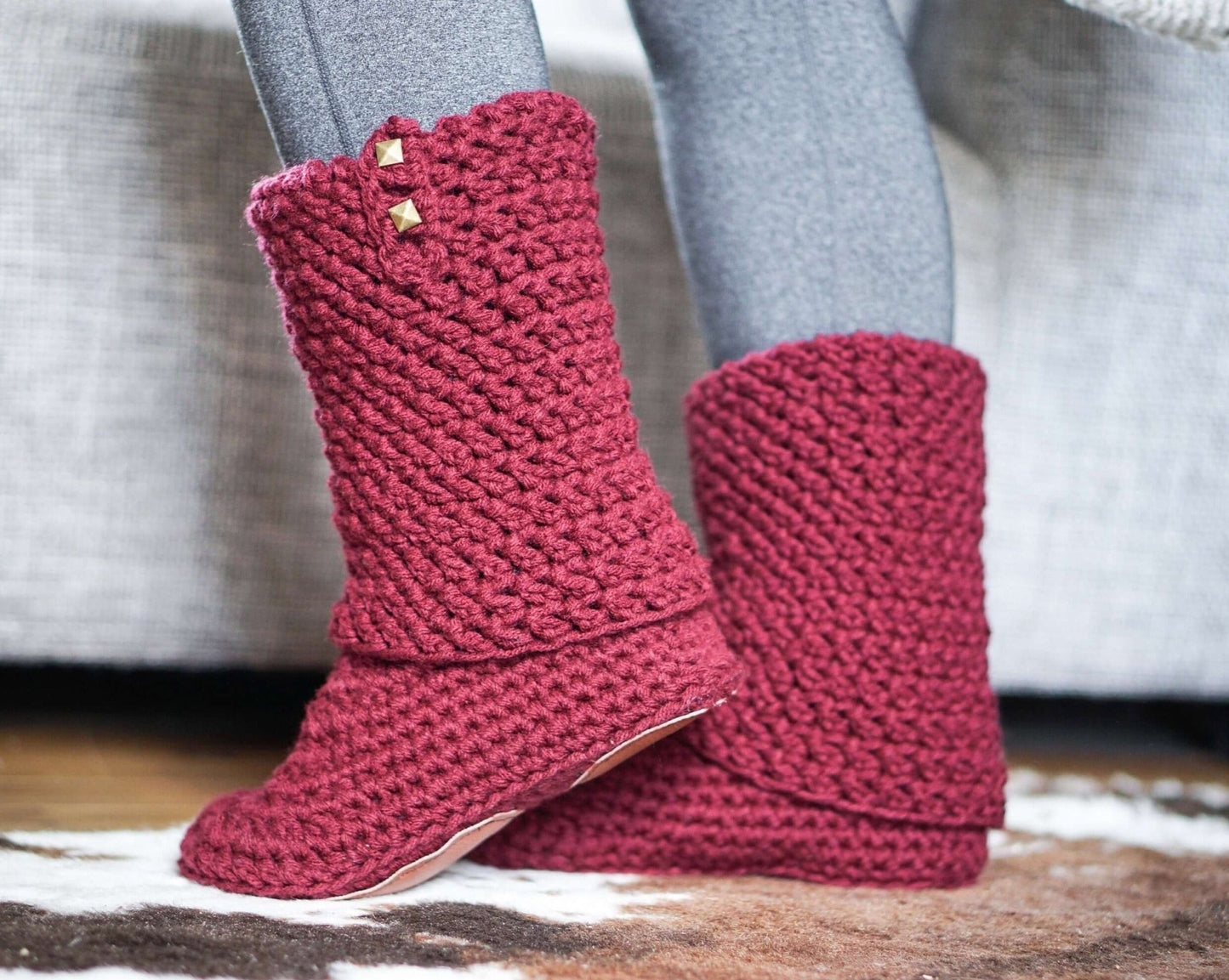 Patron au crochet - Les bottes d'intérieur - Crochetmilie