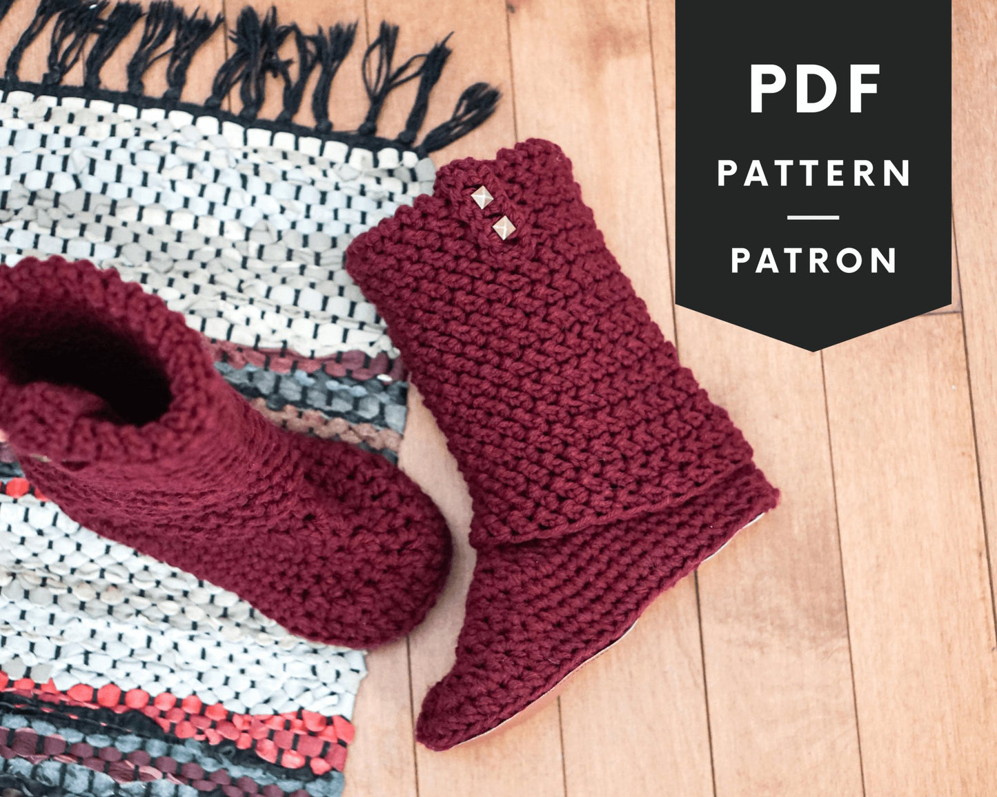 Patron au crochet - Les bottes d'intérieur - Crochetmilie