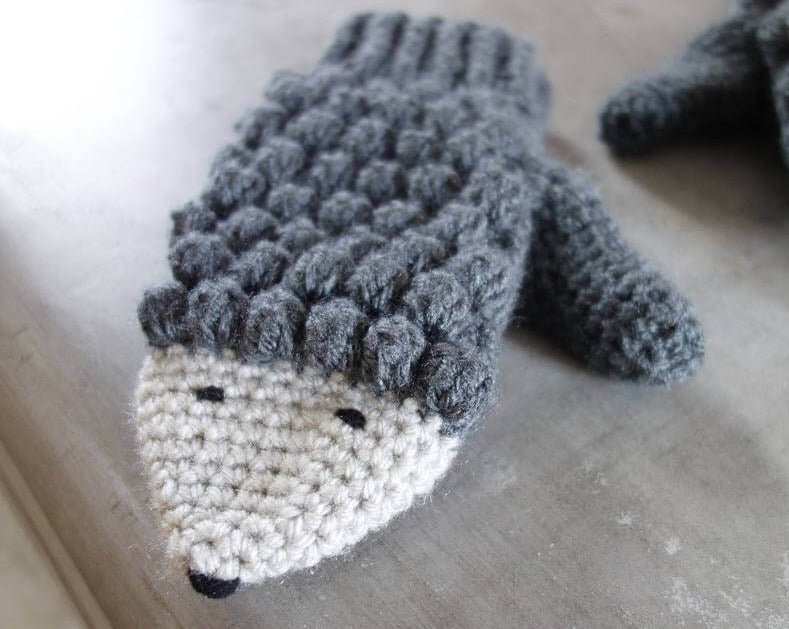 Patron au crochet - Les mitaines hérissons - Crochetmilie
