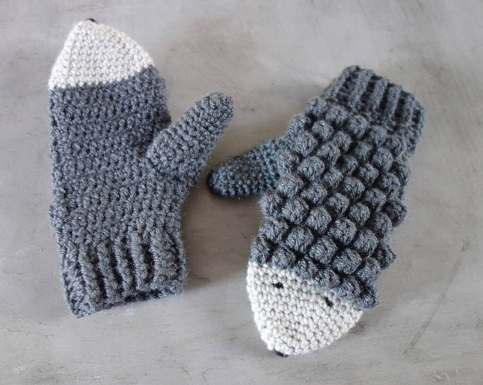 Patron au crochet - Les mitaines hérissons - Crochetmilie