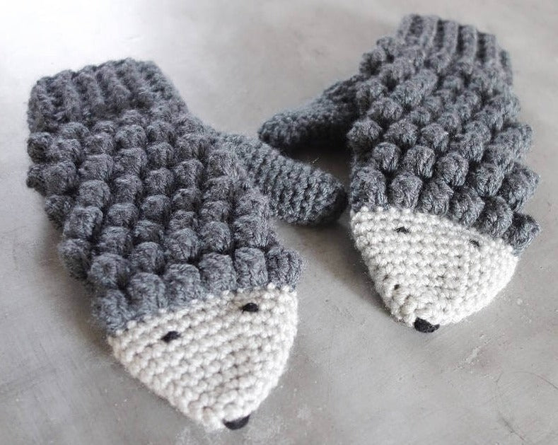 Patron au crochet - Les mitaines hérissons - Crochetmilie