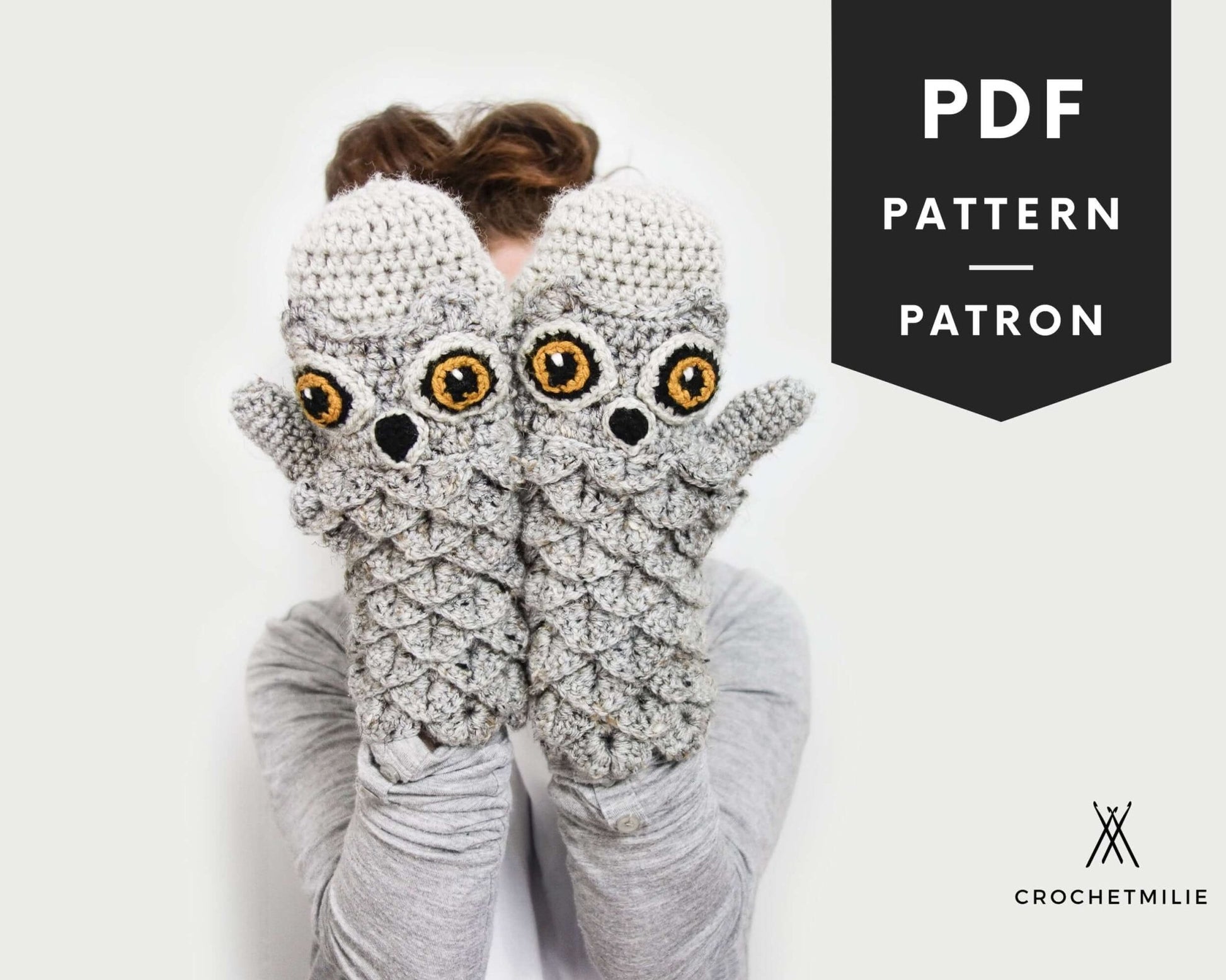 Patron au crochet - Les mitaines hiboux - Crochetmilie