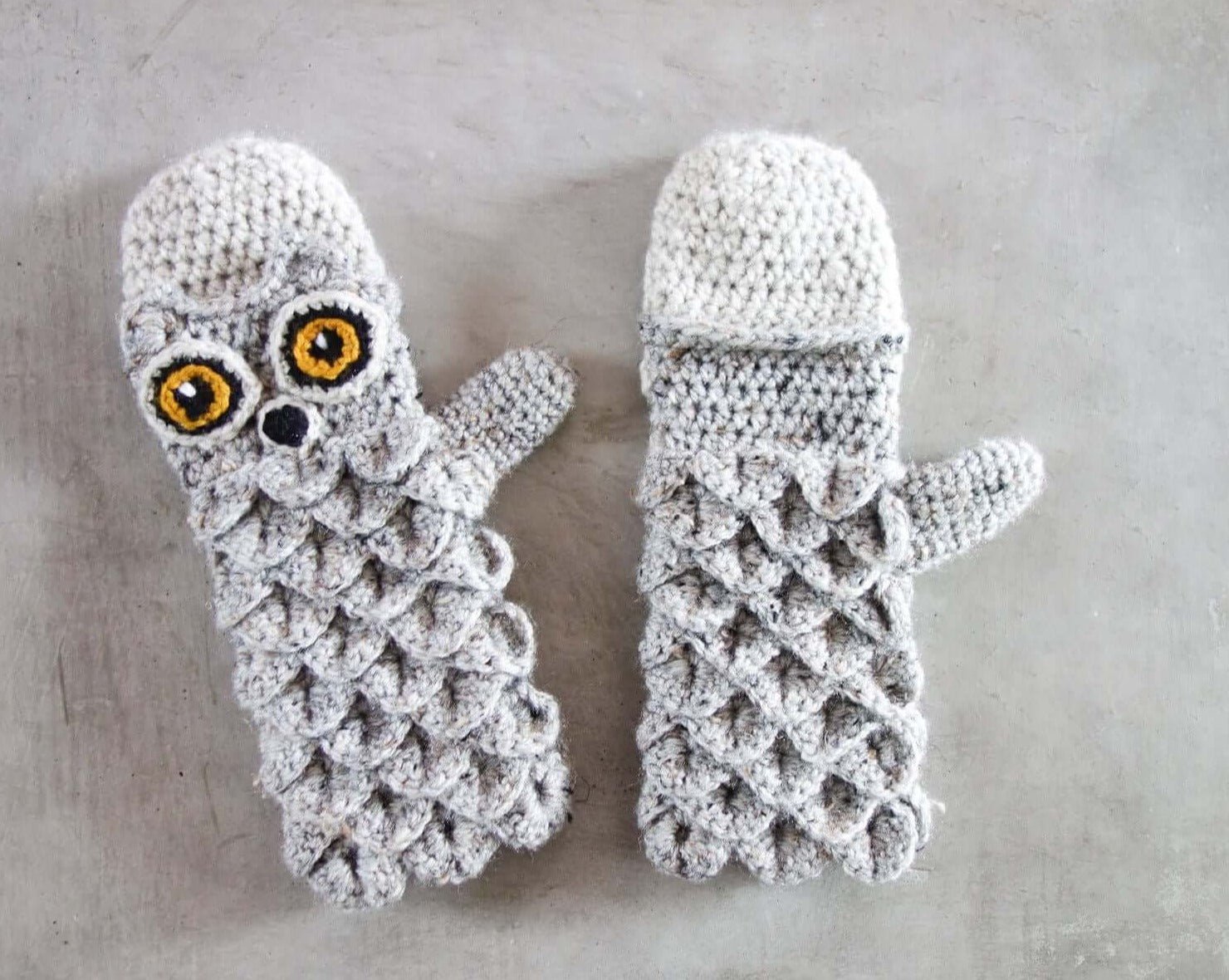 Patron au crochet - Les mitaines hiboux - Crochetmilie