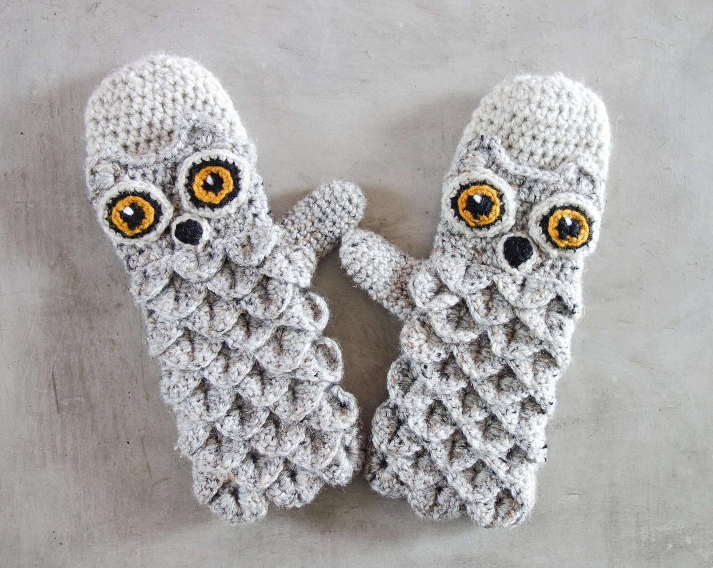 Patron au crochet - Les mitaines hiboux - Crochetmilie