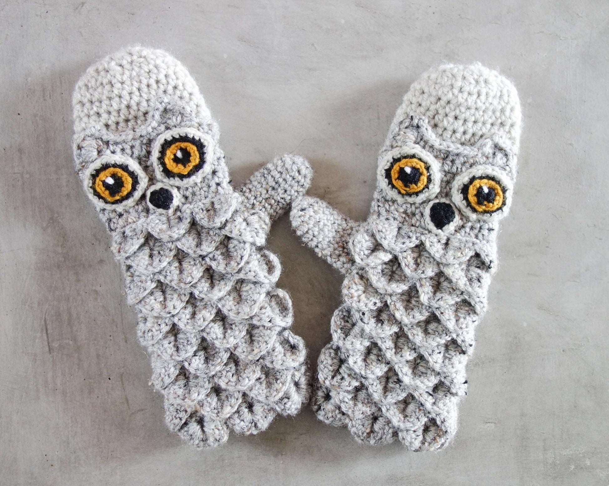 Patron au crochet - Les mitaines hiboux - Crochetmilie