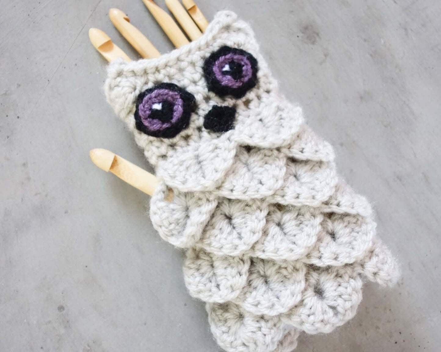Patron au crochet - Les petites mitaines hiboux - Crochetmilie