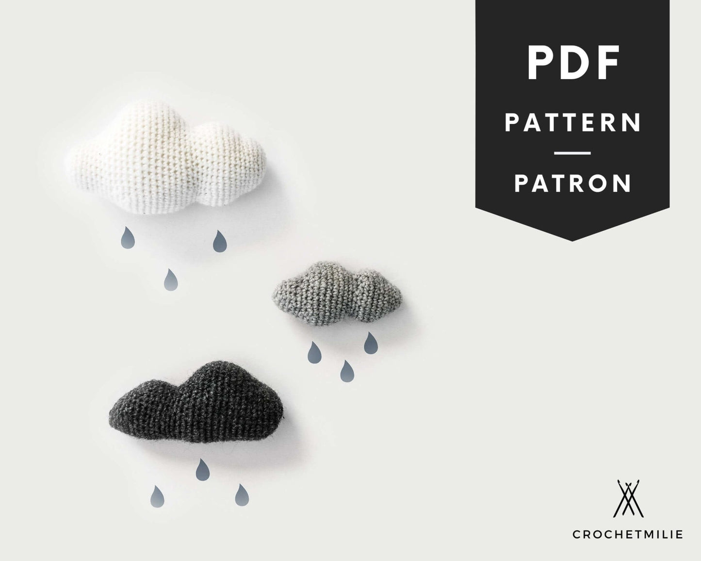 Patron au crochet - Les petits nuages - Crochetmilie