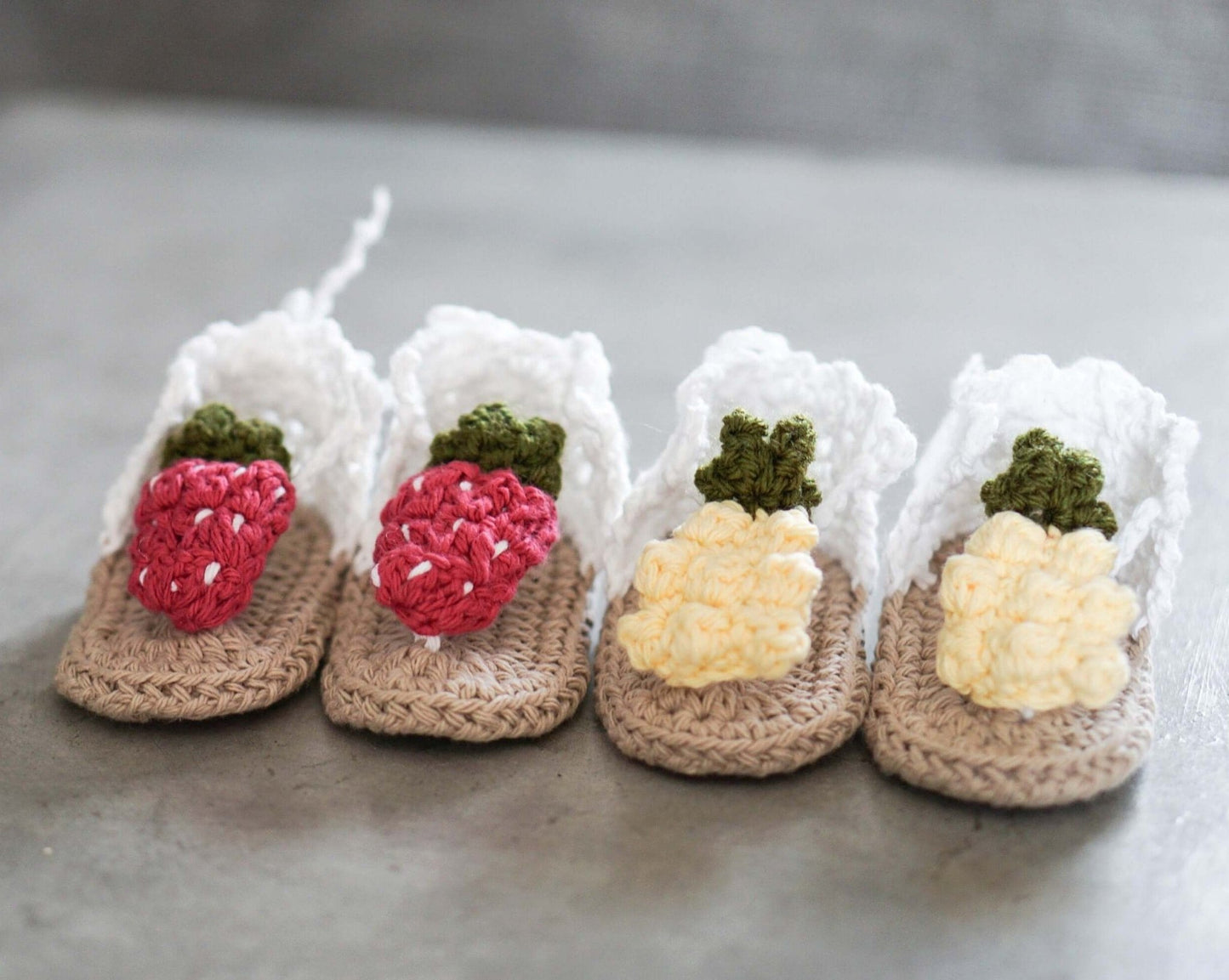 Patron au crochet - Les sandales fruitées - Crochetmilie